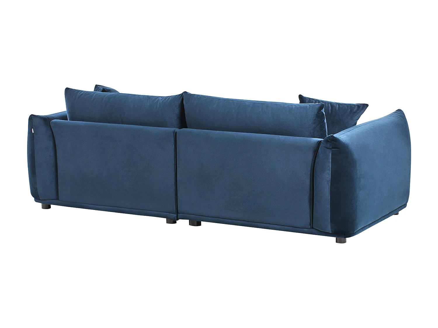 Canapé 3 places LUVOS Velours Bleu foncé