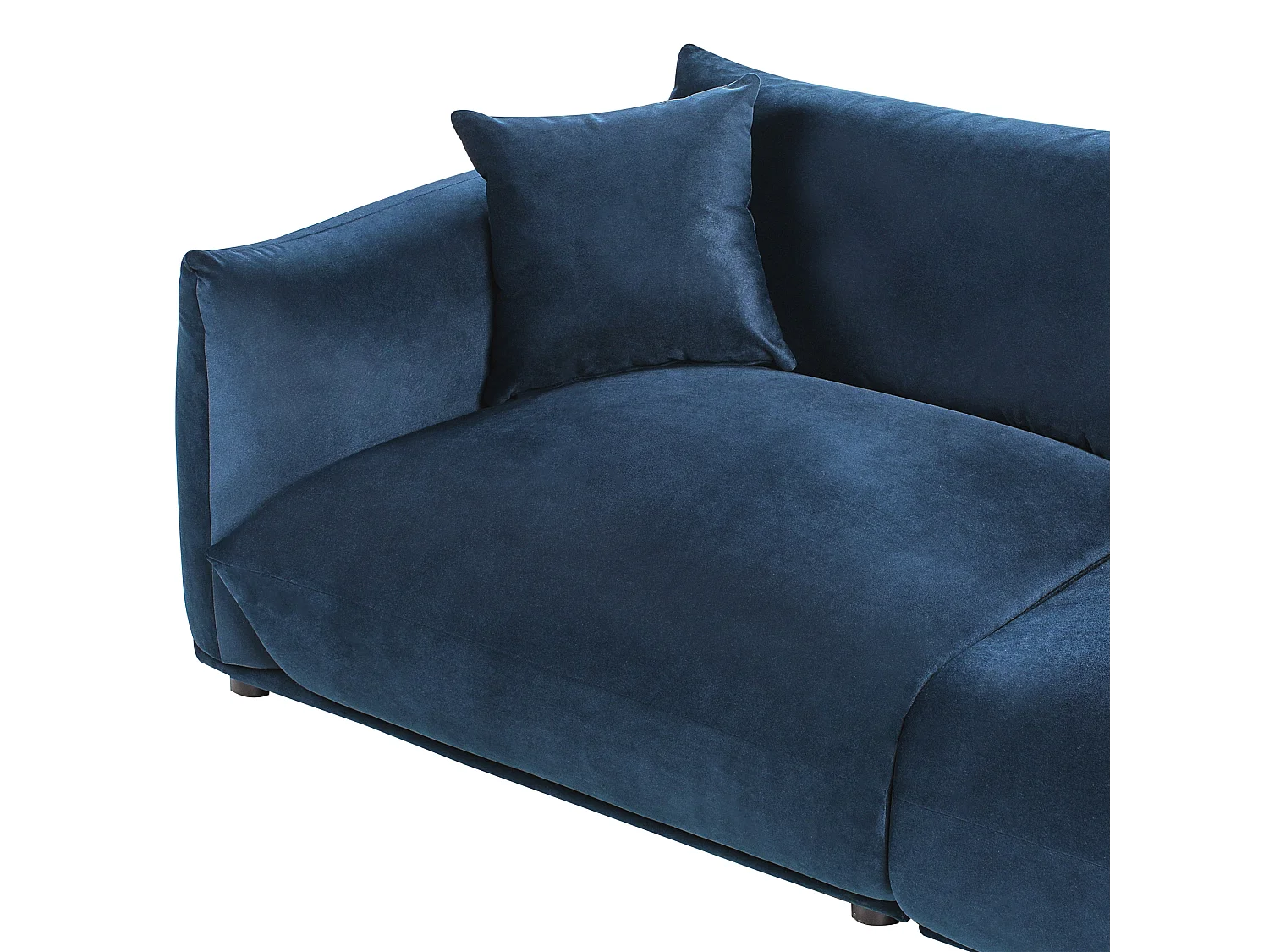 Canapé 3 places LUVOS Velours Bleu foncé