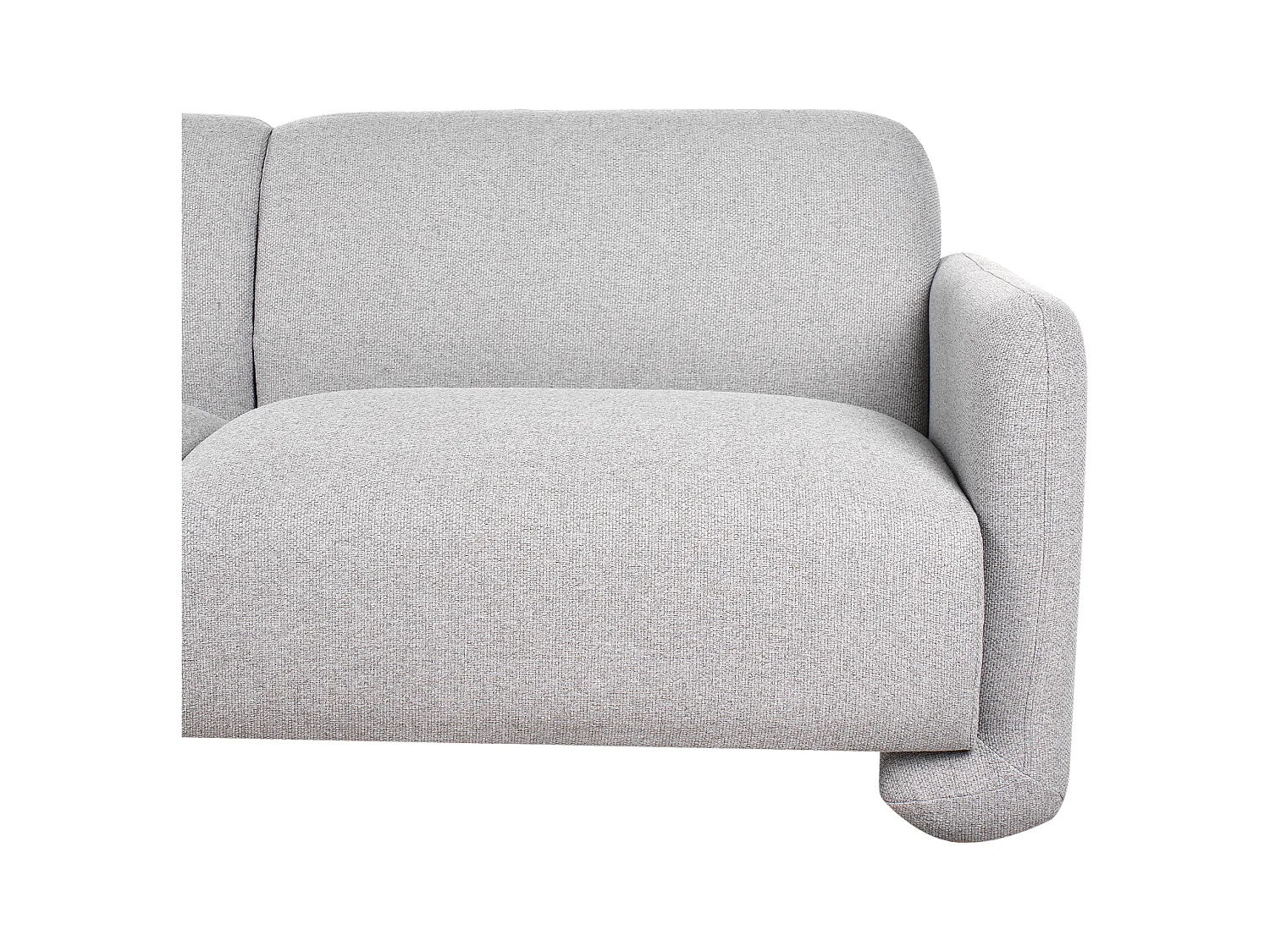 Sofá SALAND Tela Gris 3 plazas