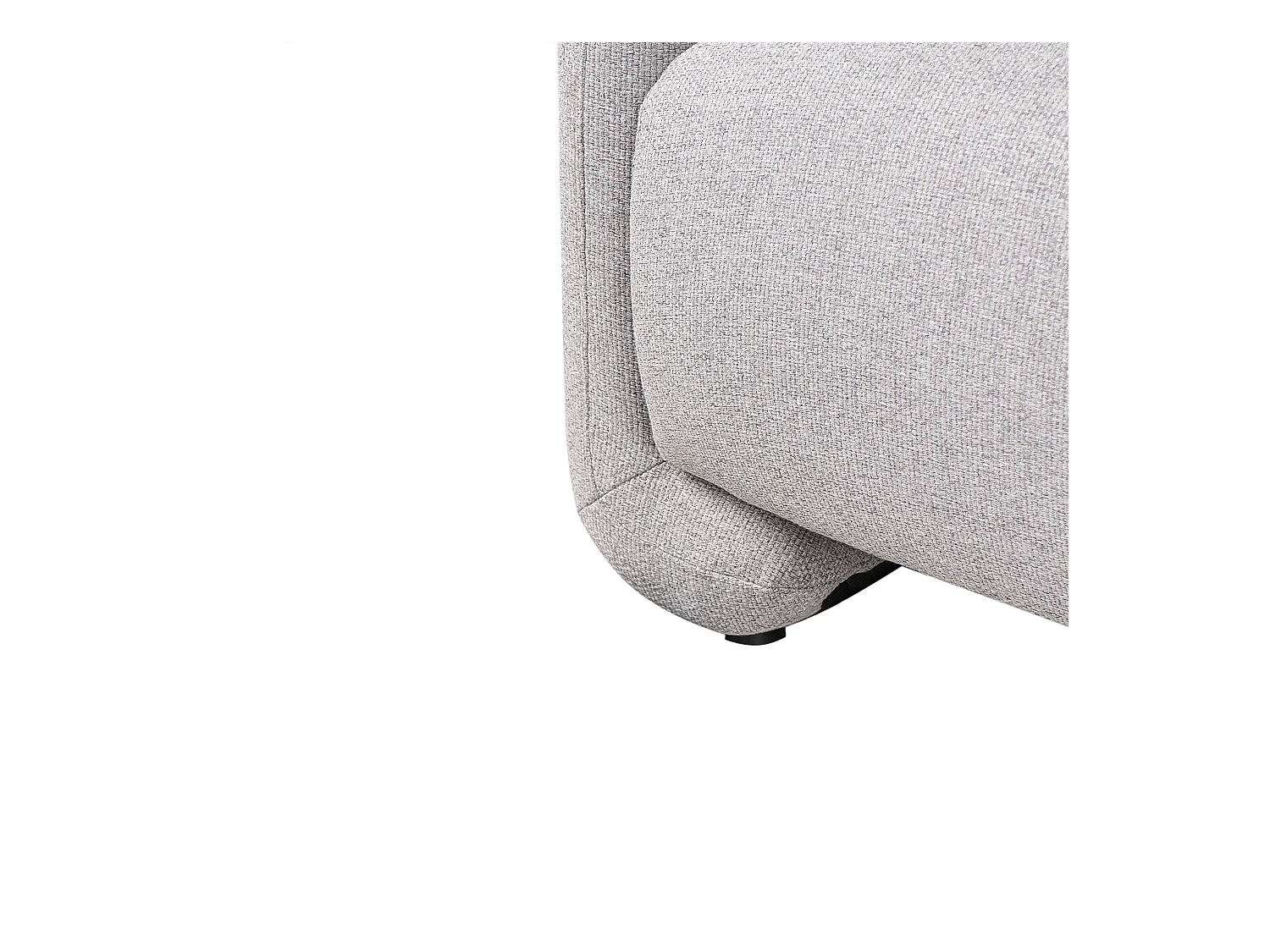 Sofá SALAND Tela Gris 3 plazas