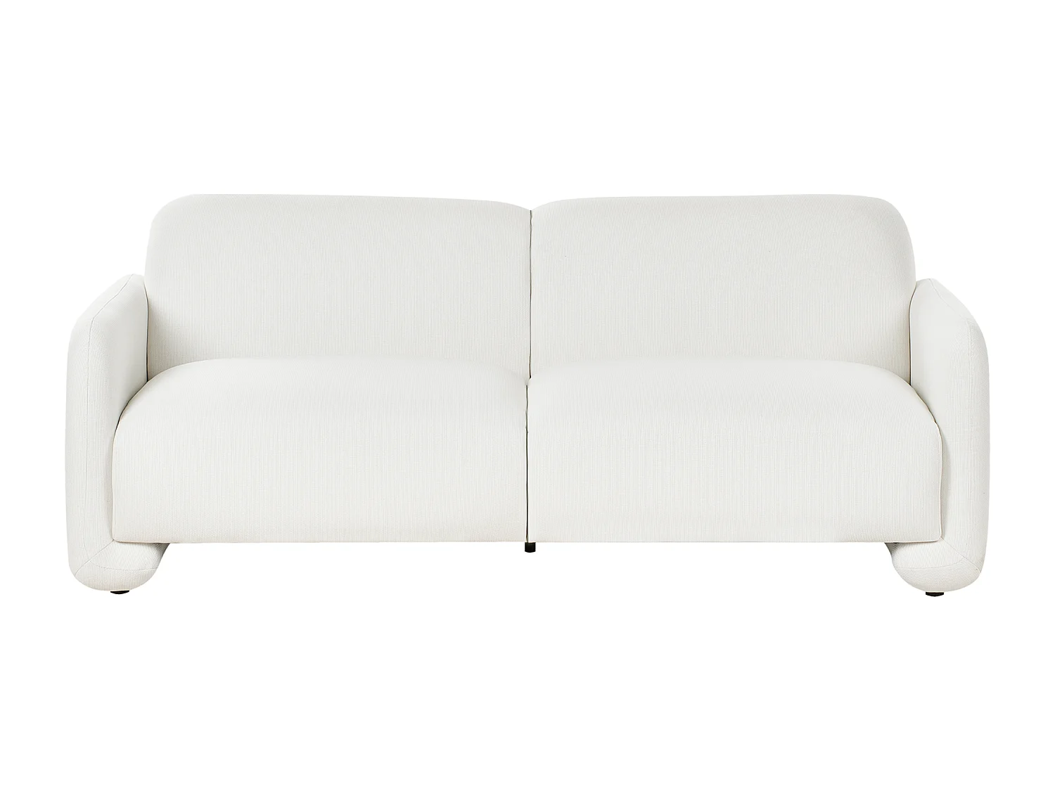 Sofa SALAND Stoff Weiss 3-Sitzer