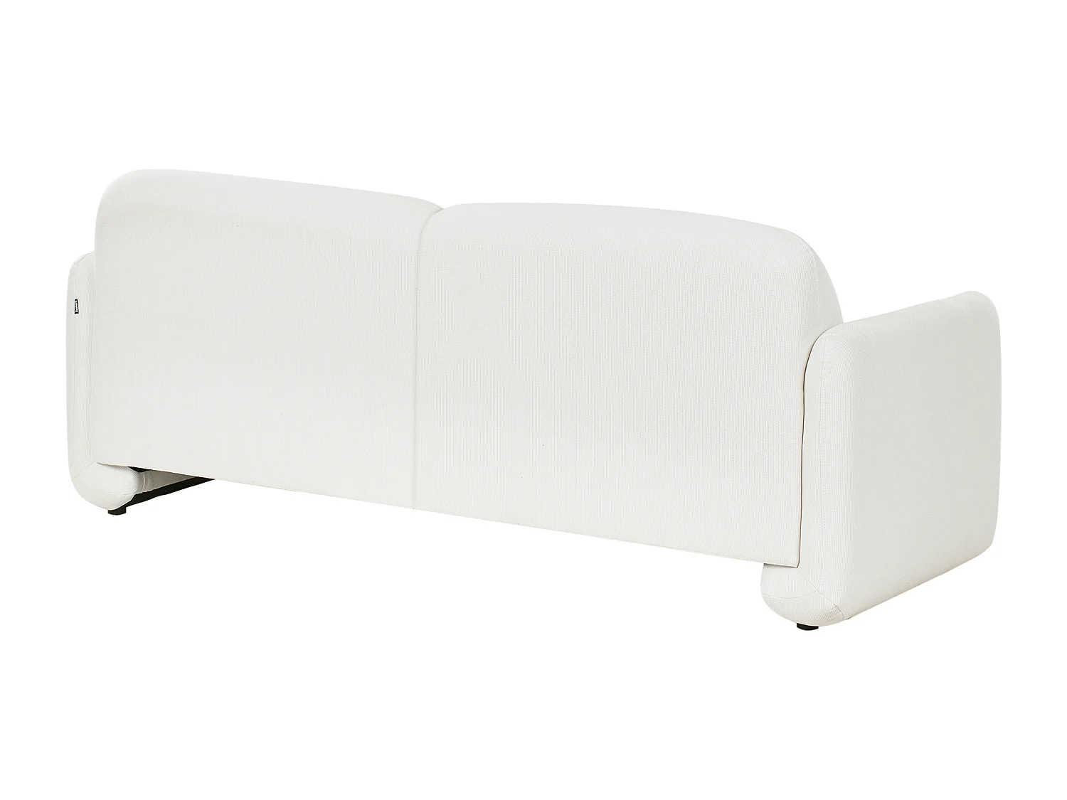 Sofa SALAND Stoff Weiss 3-Sitzer