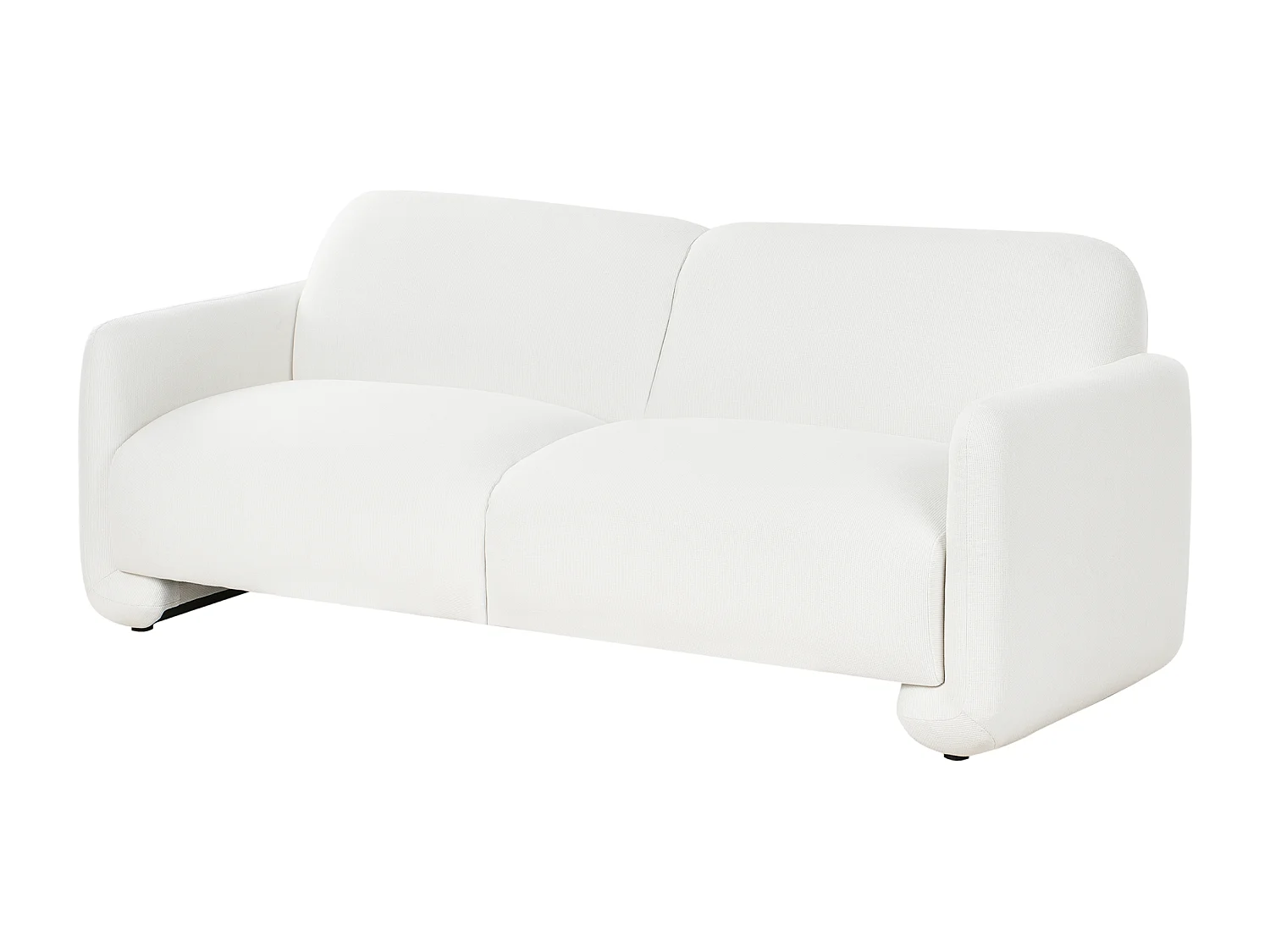 Sofa SALAND Stoff Weiss 3-Sitzer