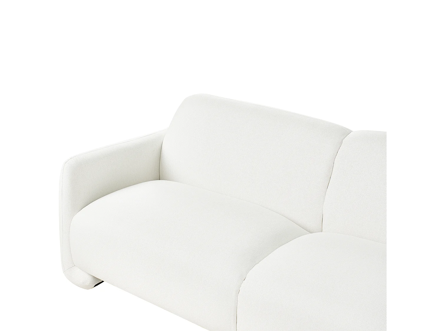 Sofa SALAND Stoff Weiss 3-Sitzer