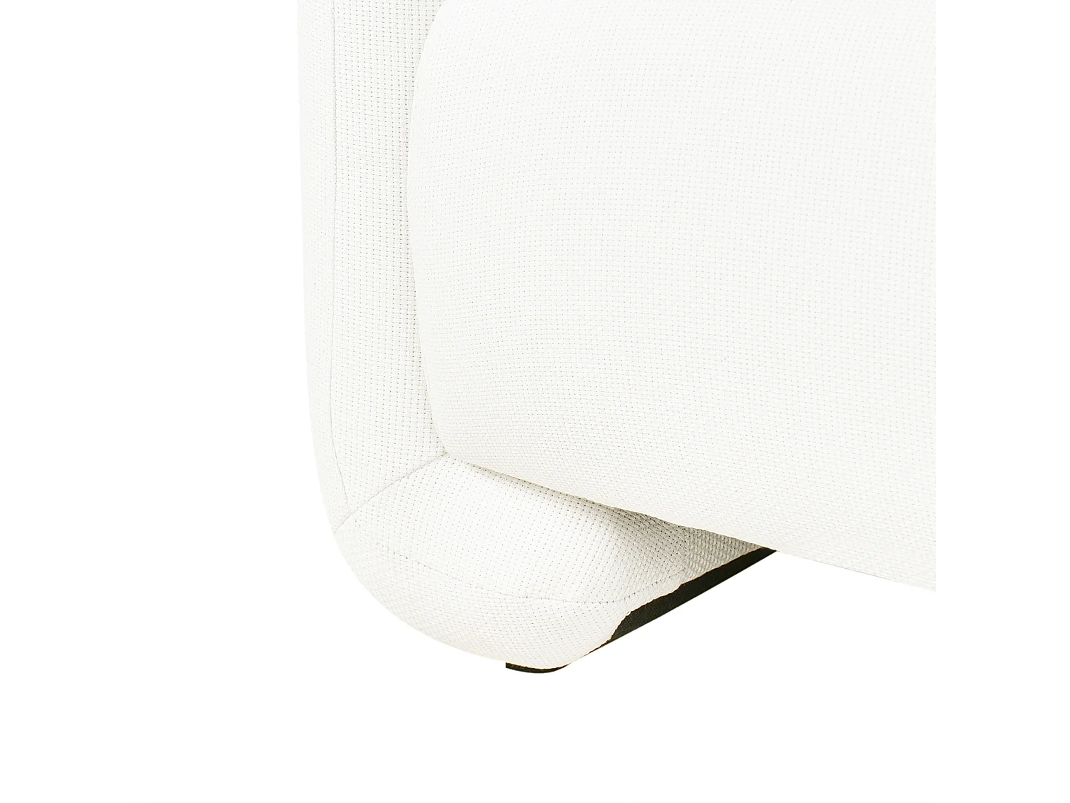 Sofa SALAND Stoff Weiss 3-Sitzer