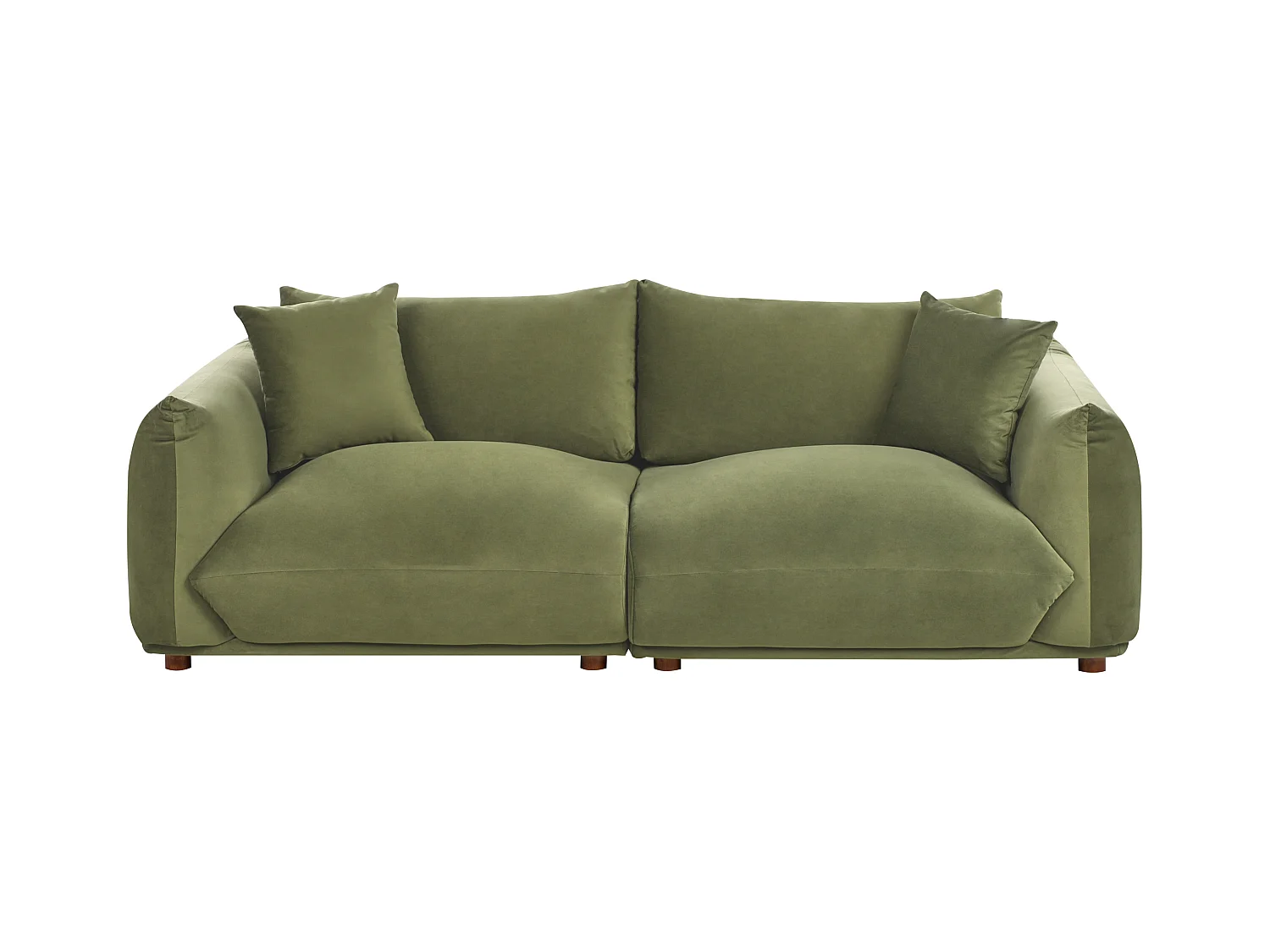 Canapé 3 places LUVOS Velours Vert