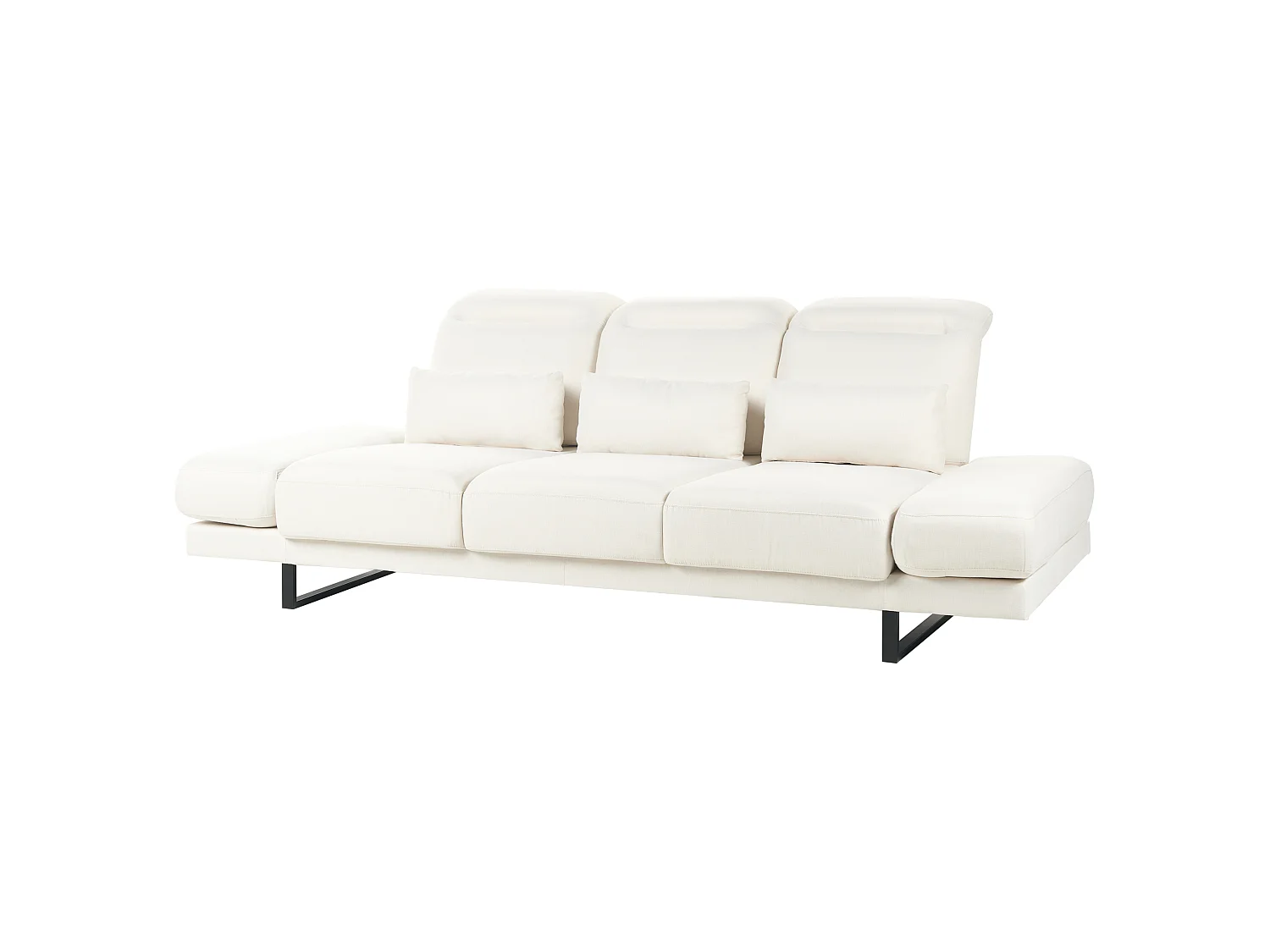 IKAST Stoff Cremeweiss 3-Sitzer