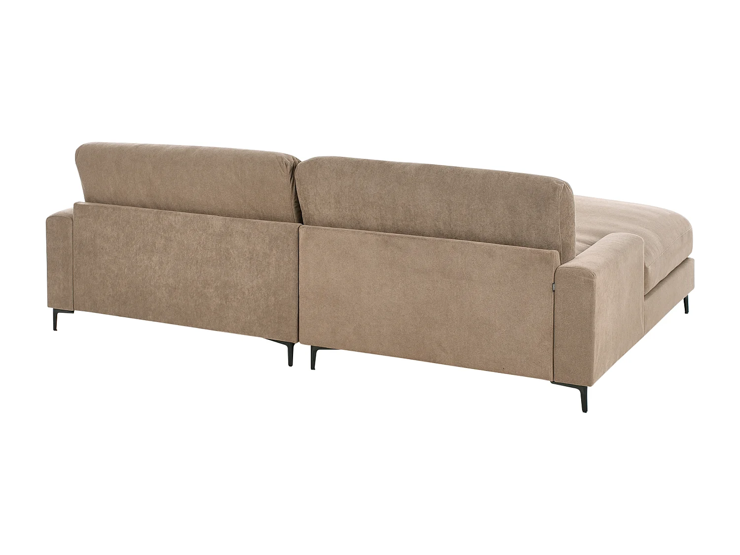 Sofa Stoff braun rechtsseitig für 3 Personen L-Form modern Maloy