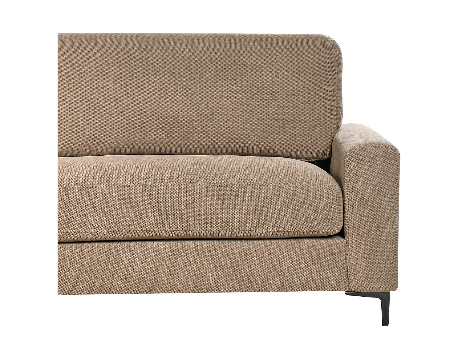 Ecksofa MALOY Stoff Braun 3-Sitzer rechtsseitig