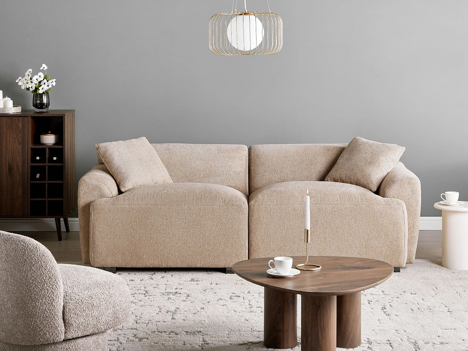 Canapé 3 places KORIO Beige