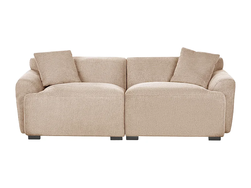Sofa aus Stoff beige 3-Sitzer gepolstert mit Kissen modernes Design Korio