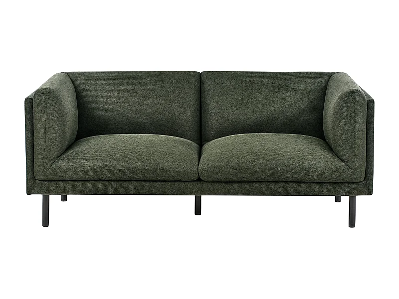 Canapé 2 places VORGOD Tissu Vert foncé