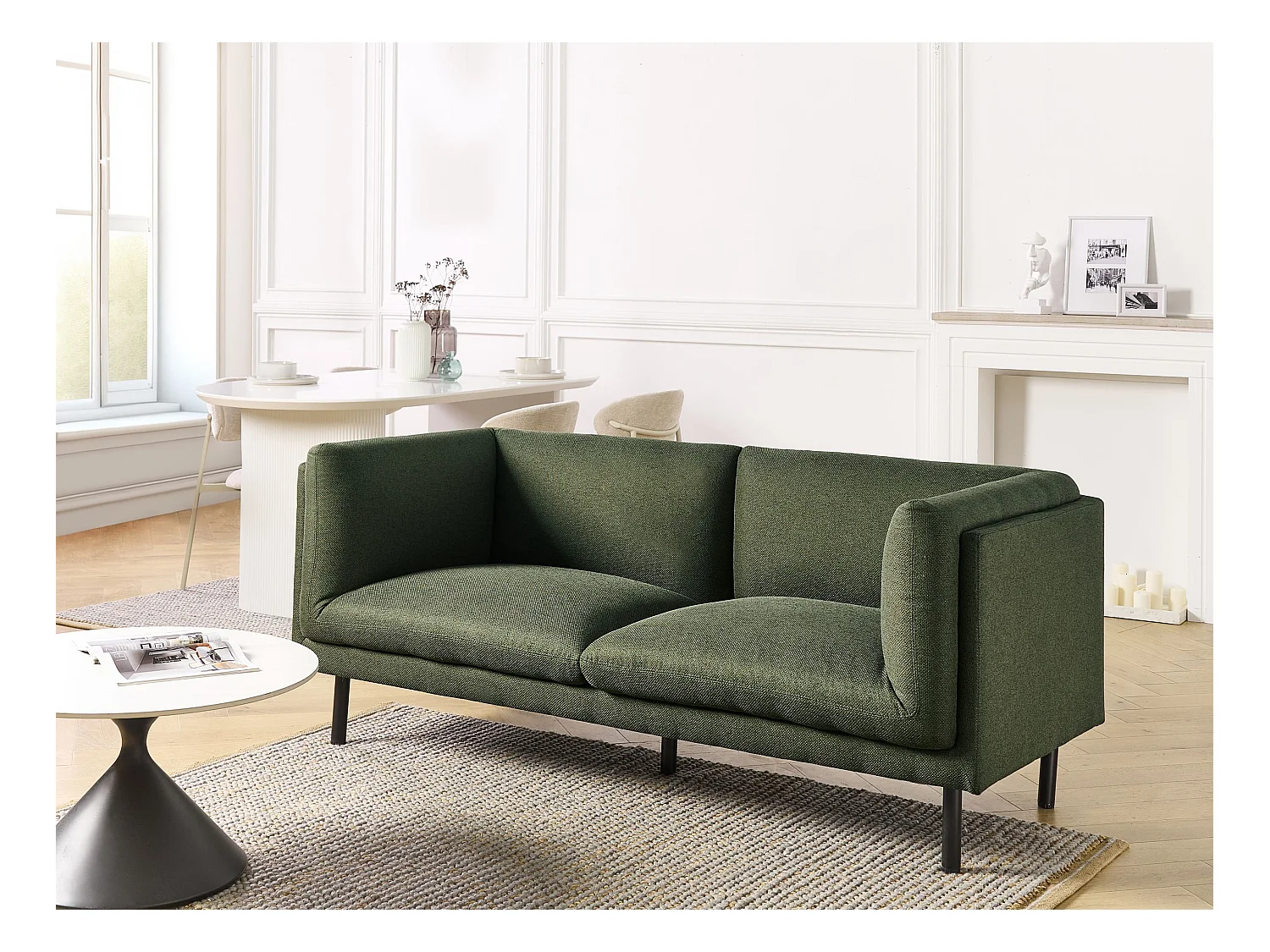 Bank VORGOD Stof Donkergroen 2-zitter