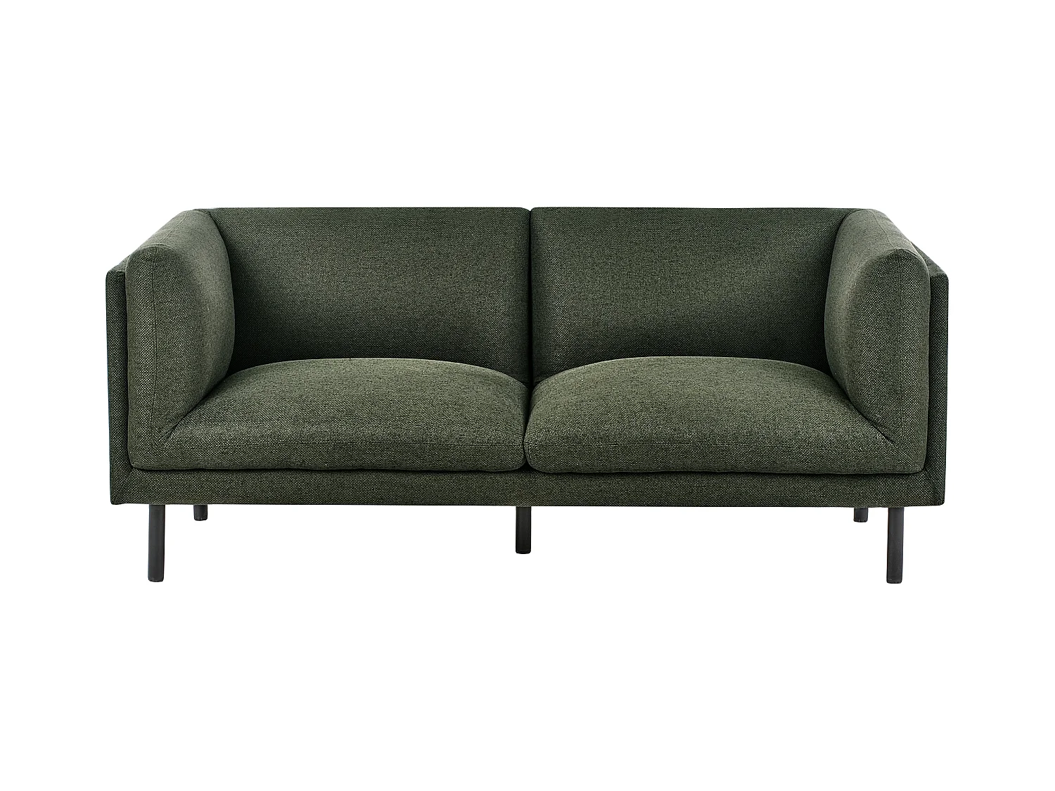 Canapé 2 places VORGOD Tissu Vert foncé