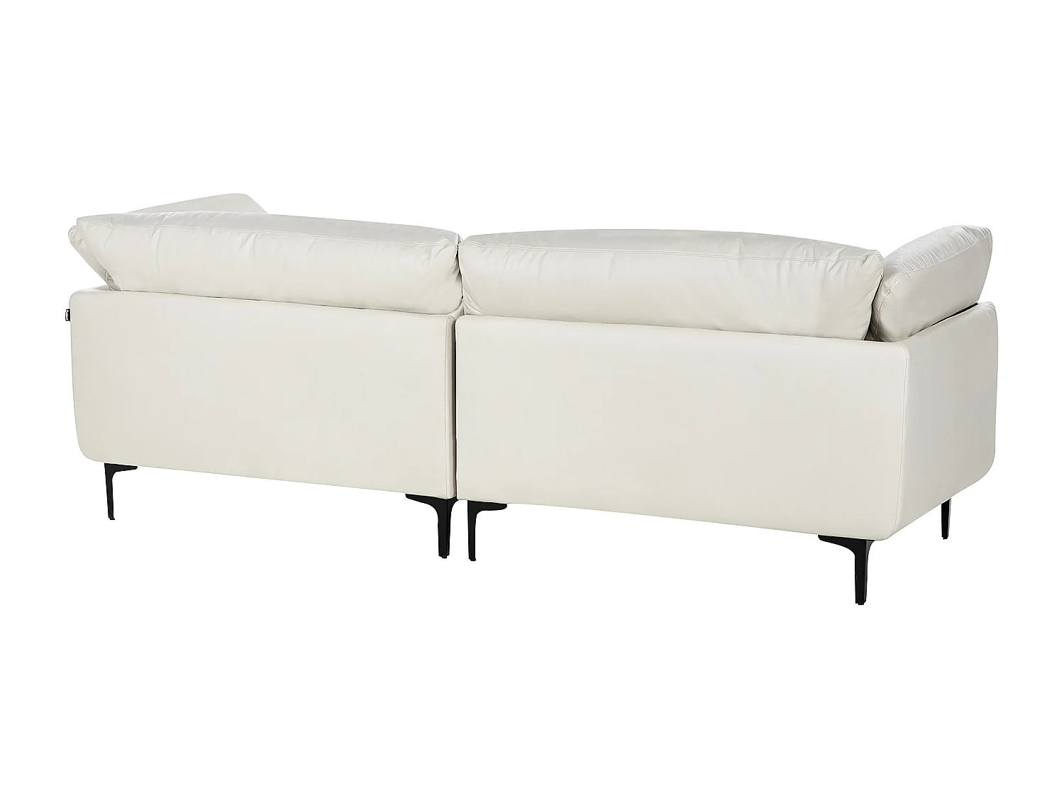 Canapé 3 places REVSNES Cuir PU Blanc cassé