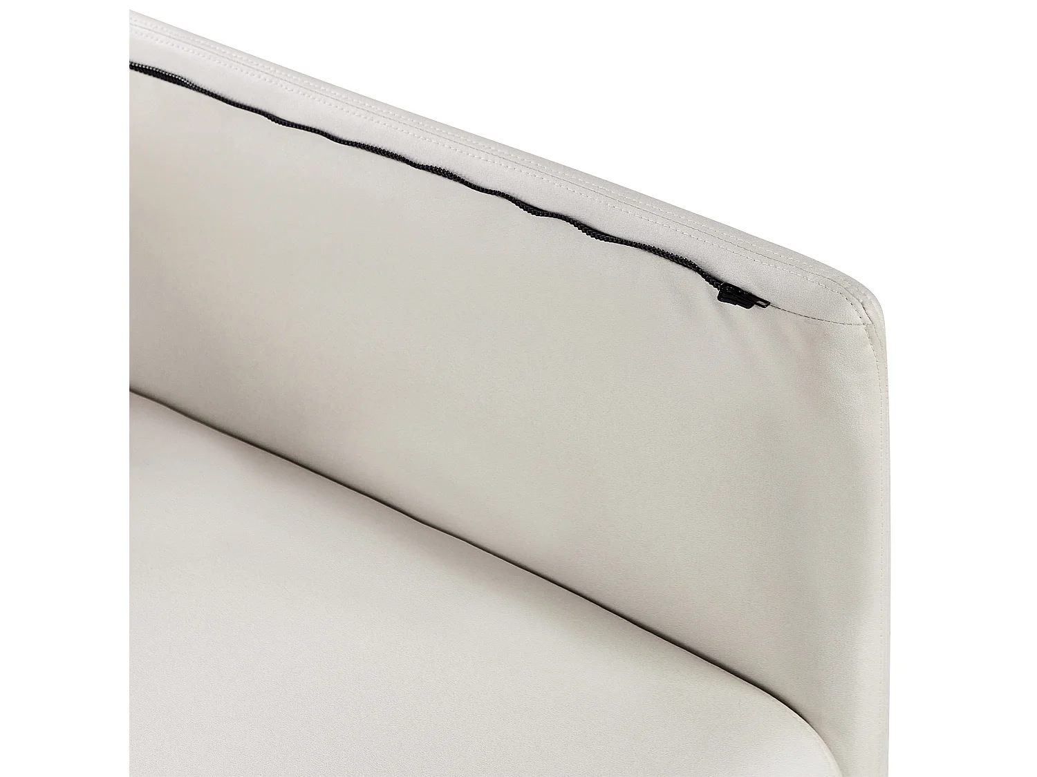 Canapé 3 places REVSNES Cuir PU Blanc cassé