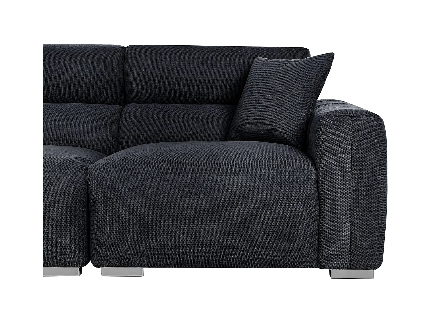 Canapé 3 places FAUSKAN Tissu Noir