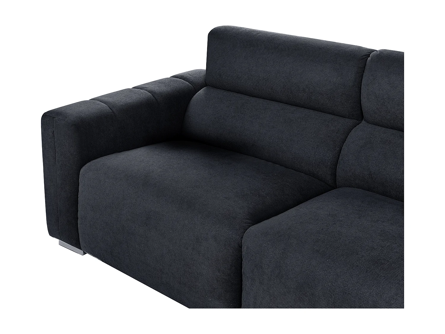 Canapé 3 places FAUSKAN Tissu Noir