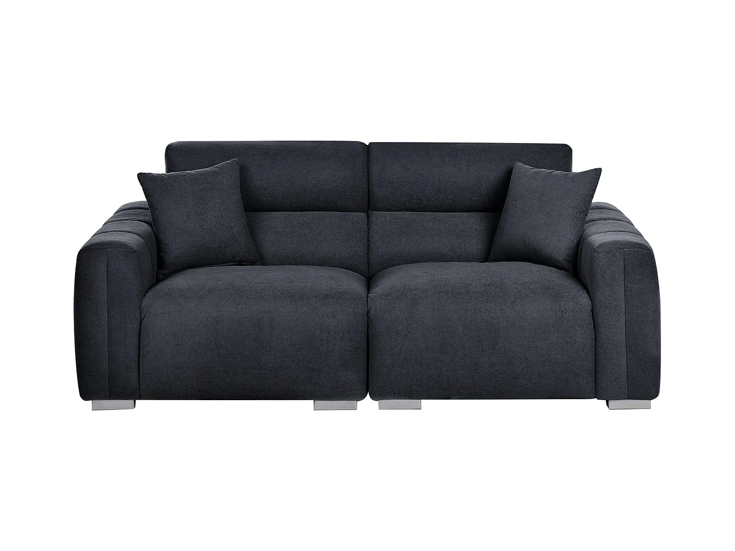 Sofa FAUSKAN Stoff Schwarz 3-Sitzer