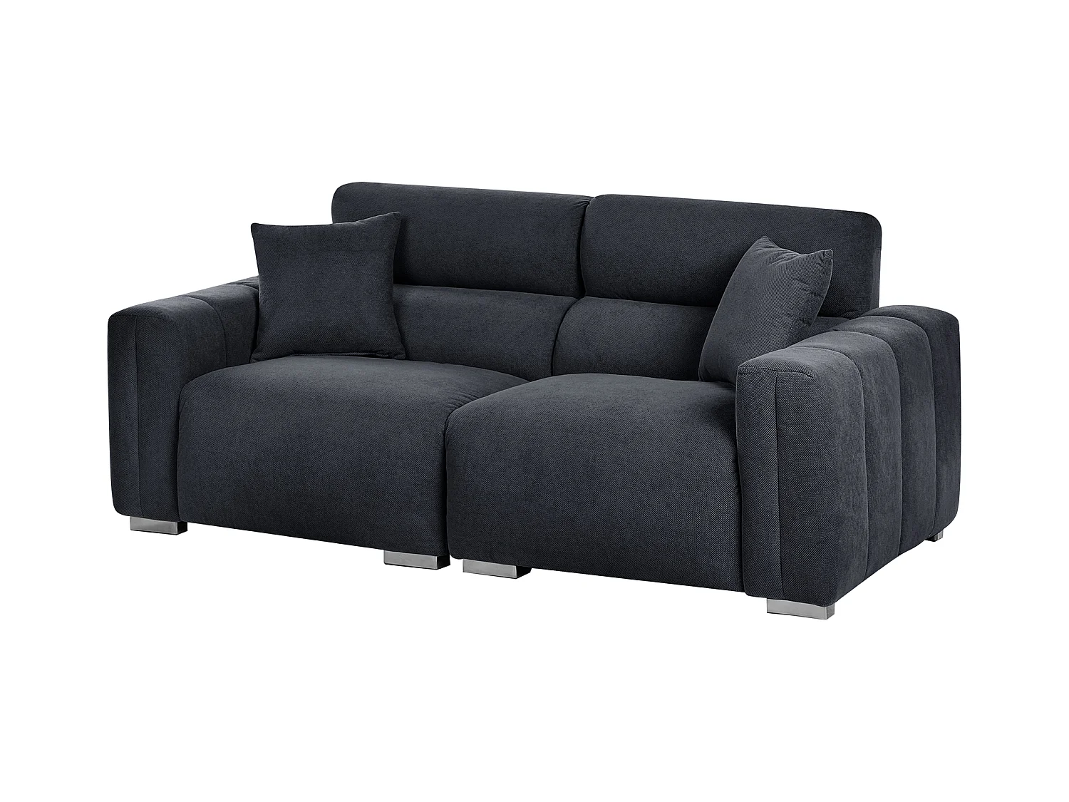Sofa FAUSKAN Stoff Schwarz 3-Sitzer