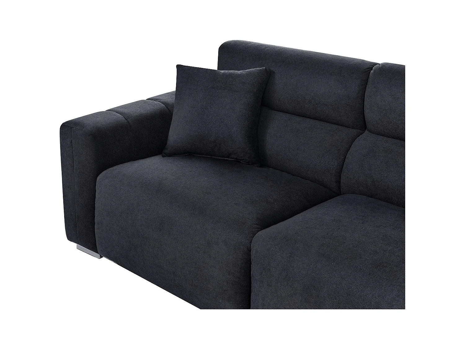 Sofa FAUSKAN Stoff Schwarz 3-Sitzer