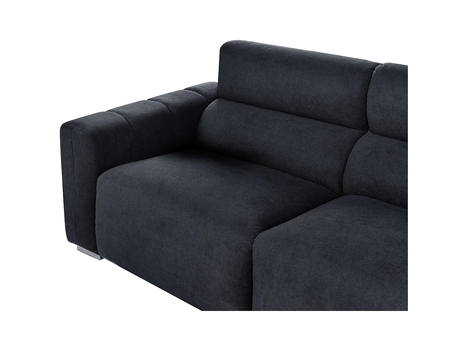 Sofa FAUSKAN Stoff Schwarz 3-Sitzer
