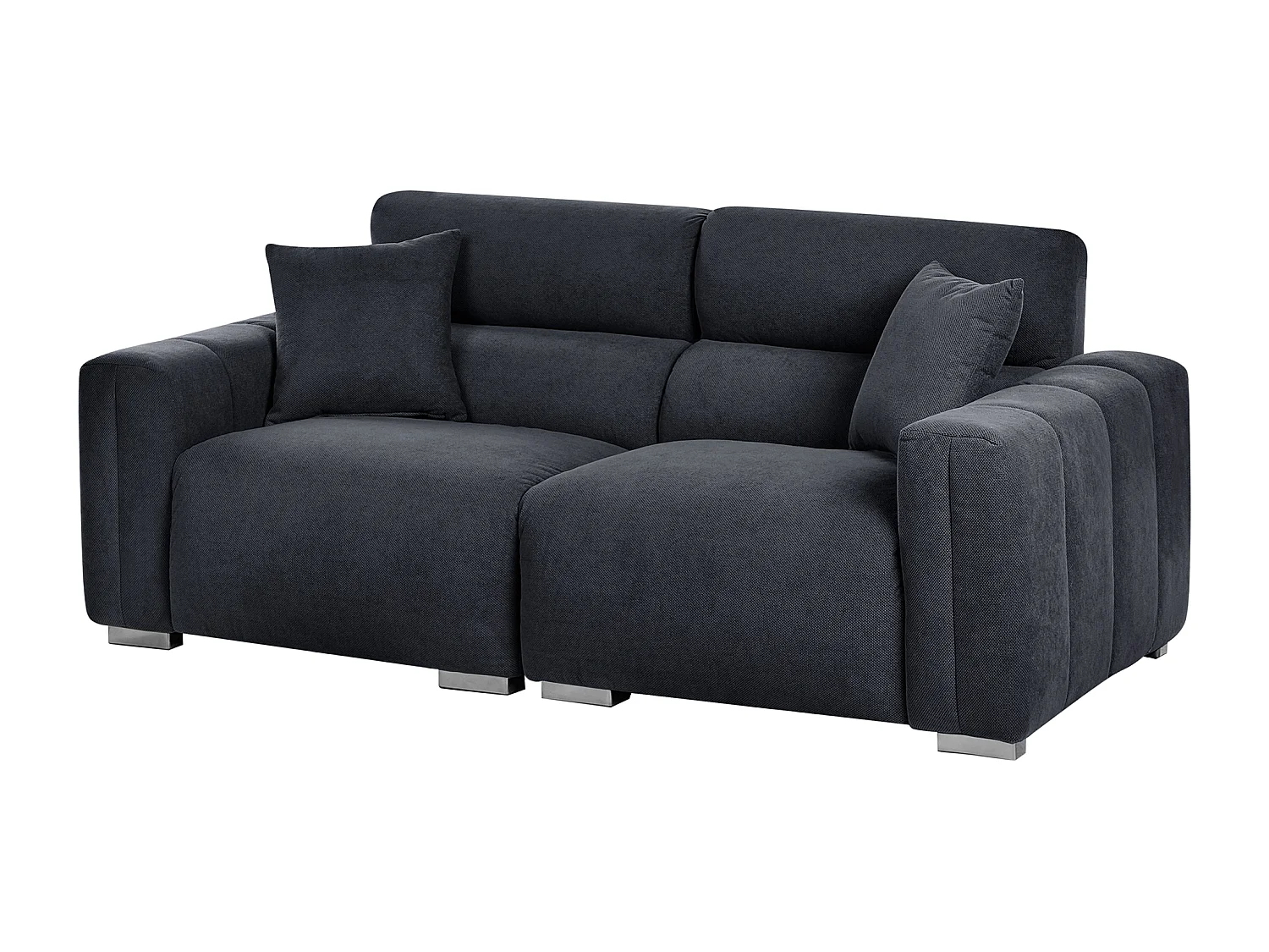 Canapé 3 places FAUSKAN Tissu Noir