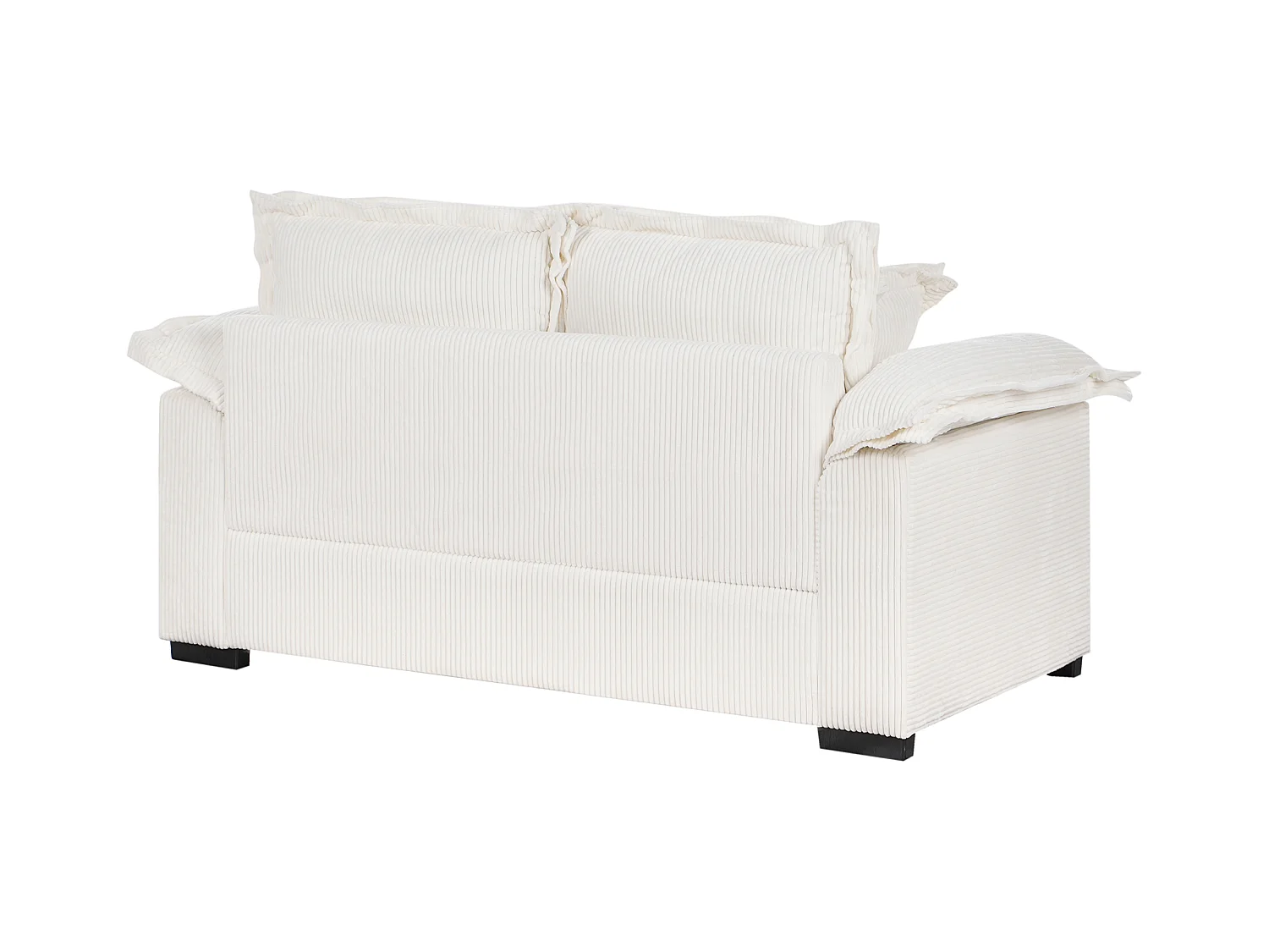 Canapé 2 places TIRRO Velours côtelé Blanc
