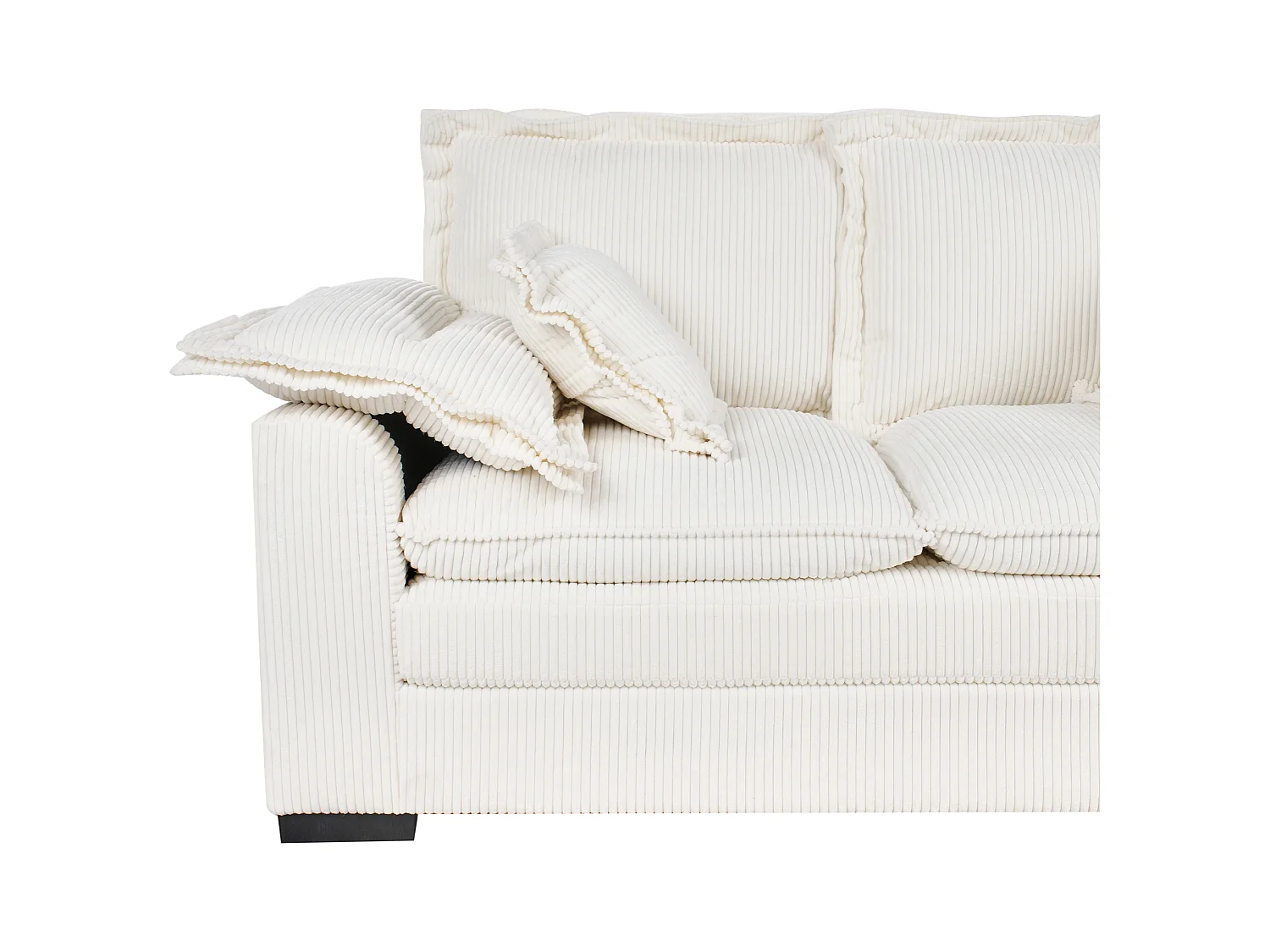 Canapé 2 places TIRRO Velours côtelé Blanc