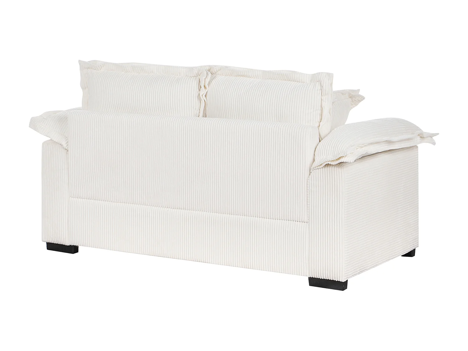 Canapé 2 places TIRRO Velours côtelé Blanc