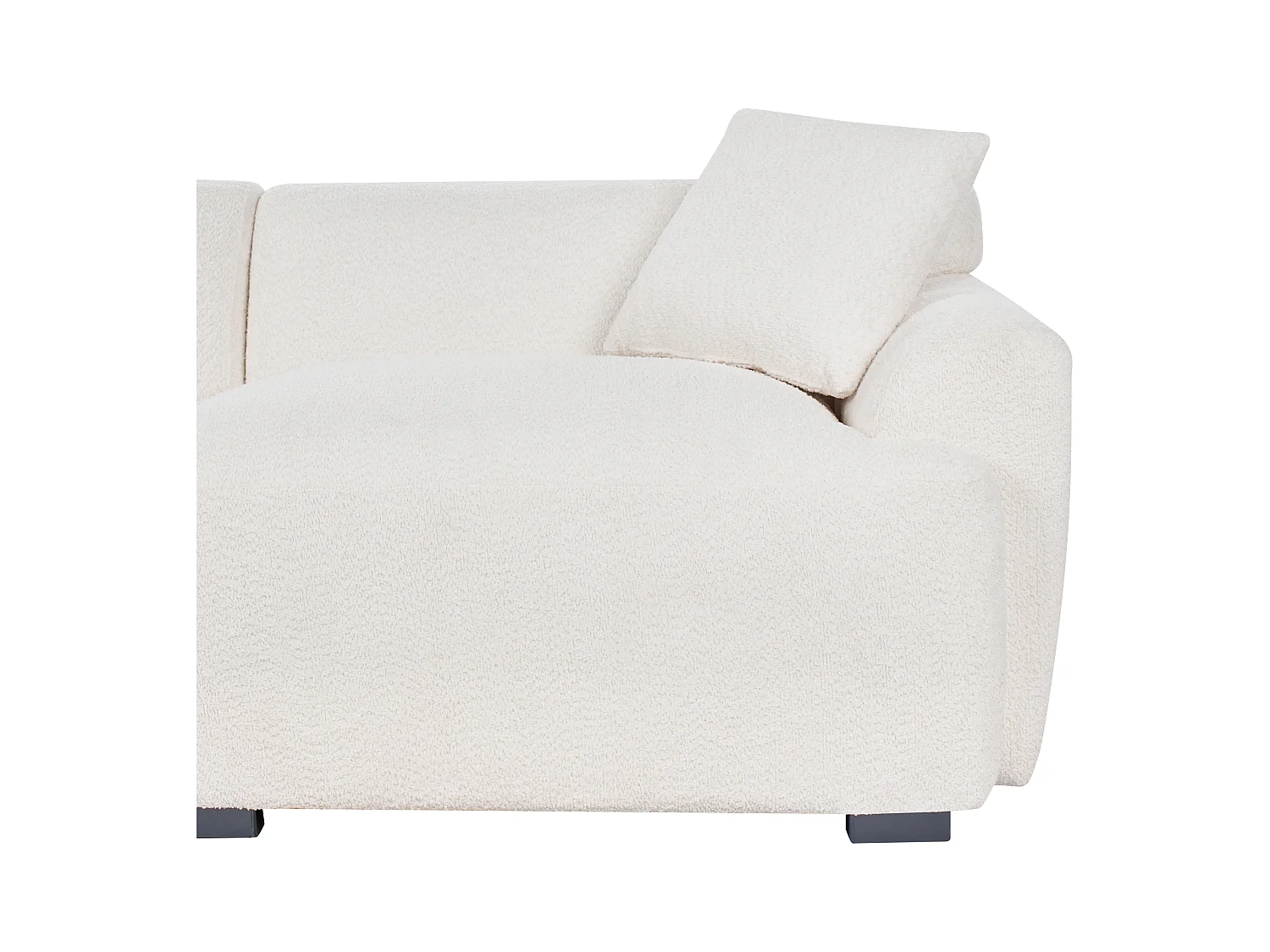 Canapé 3 places KORIO Bouclé Blanc cassé