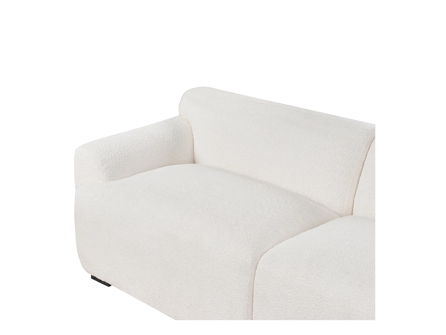 Canapé 3 places KORIO Bouclé Blanc cassé