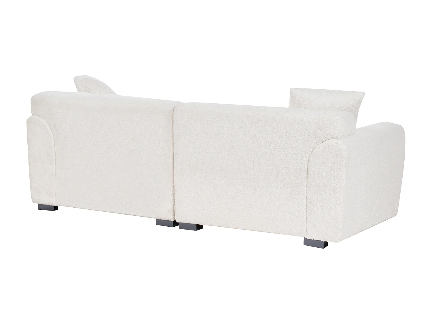Sofa aus Bouclé cremeweiß 3-Sitzer gepolstert mit Kissen modernes Design Korio