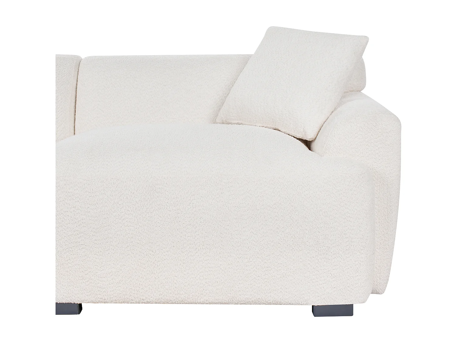 Sofa aus Bouclé cremeweiß 3-Sitzer gepolstert mit Kissen modernes Design Korio