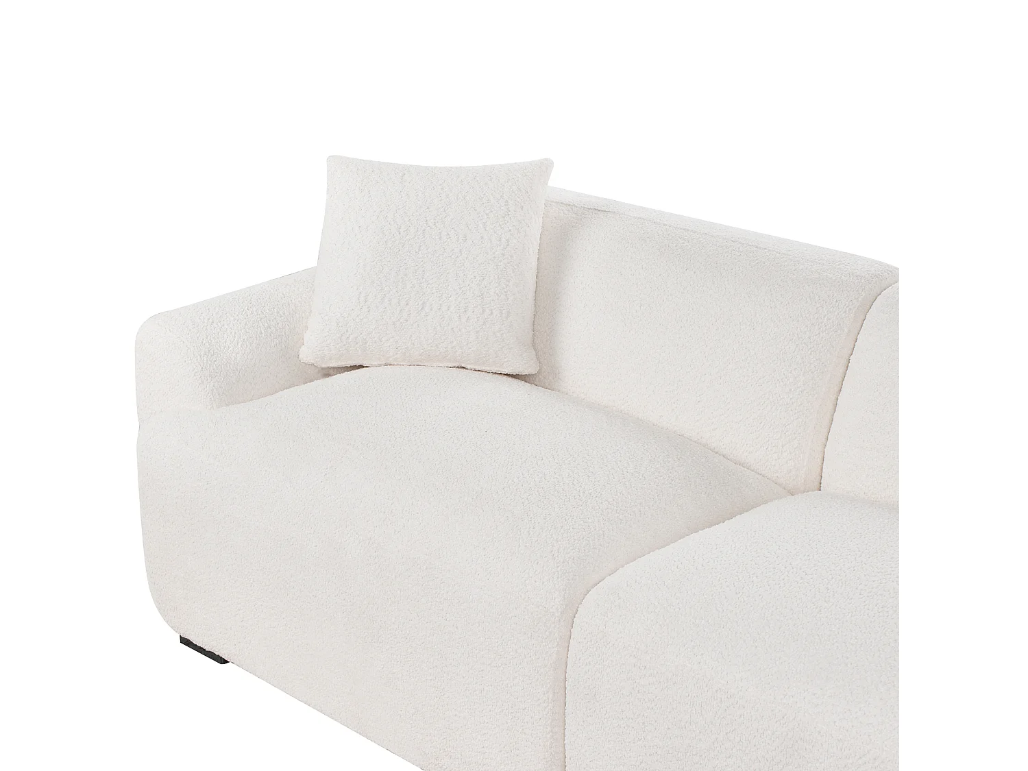 Sofa aus Bouclé cremeweiß 3-Sitzer gepolstert mit Kissen modernes Design Korio