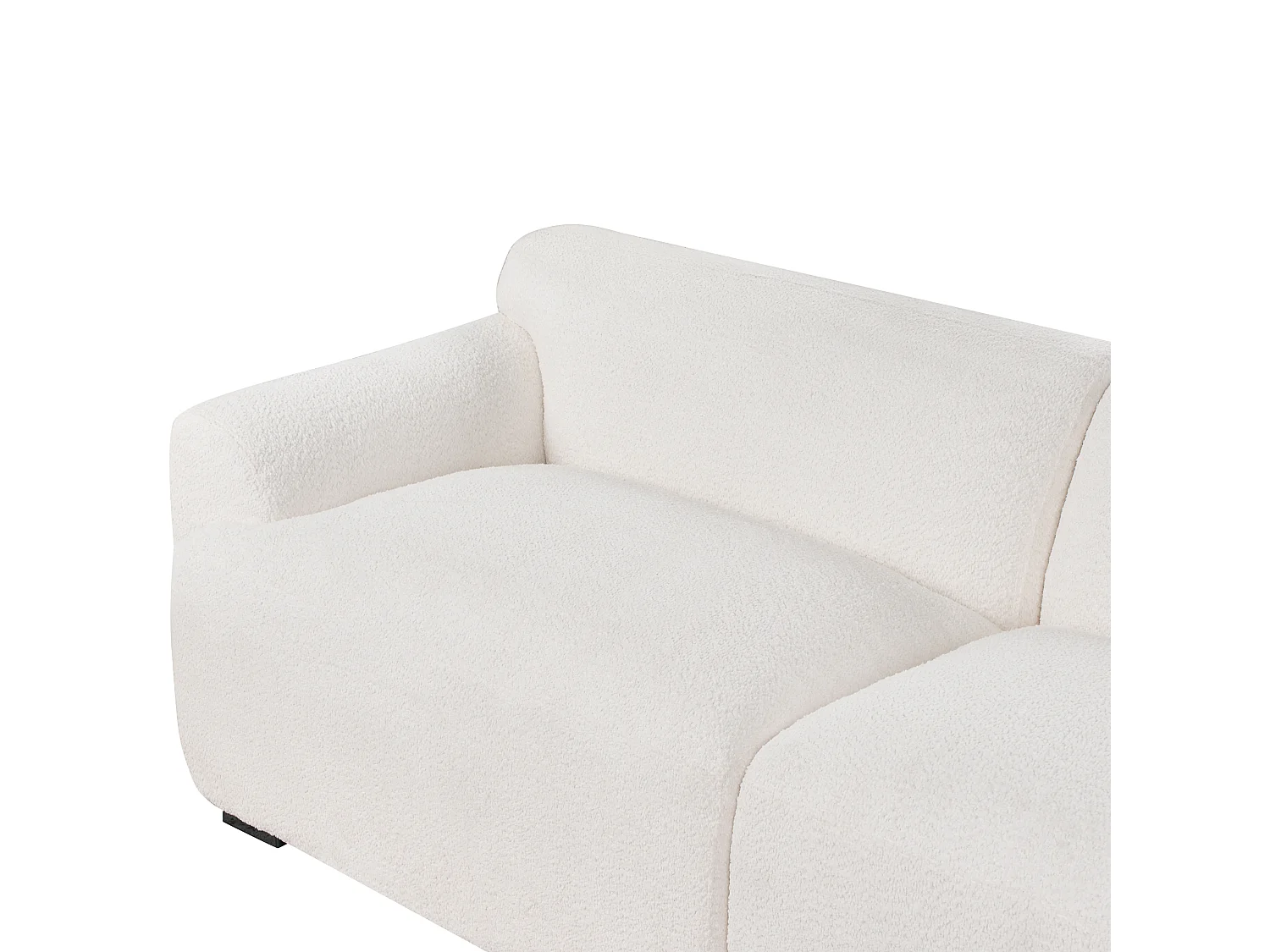 Sofa aus Bouclé cremeweiß 3-Sitzer gepolstert mit Kissen modernes Design Korio