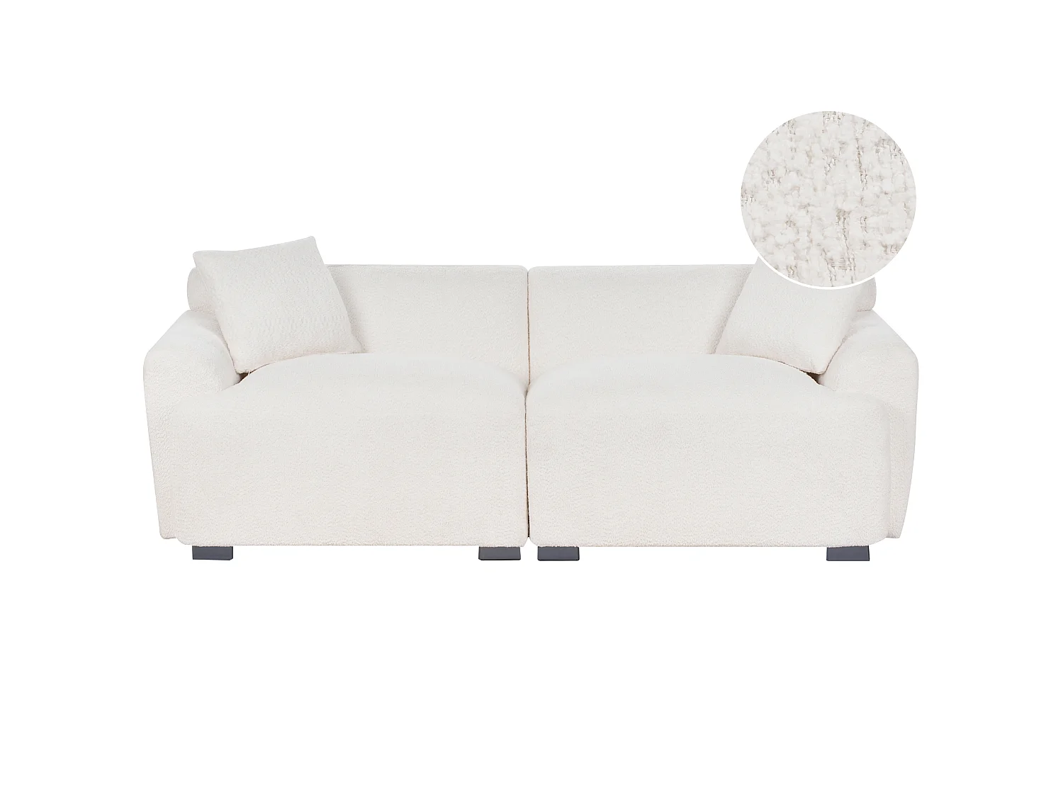 Sofa KORIO Boucle Złamana biel dla 3 osób
