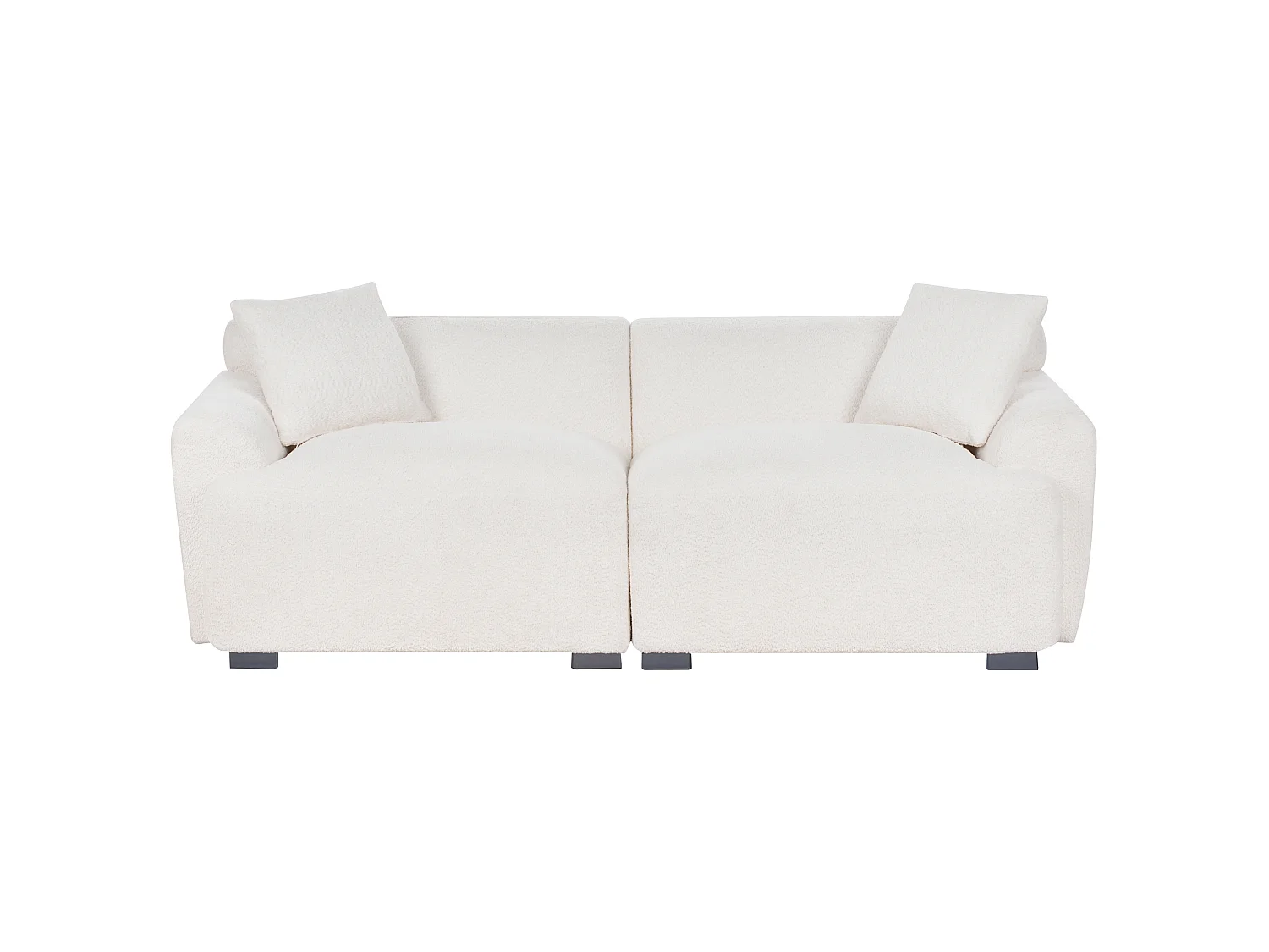 Sofa KORIO Boucle Złamana biel dla 3 osób