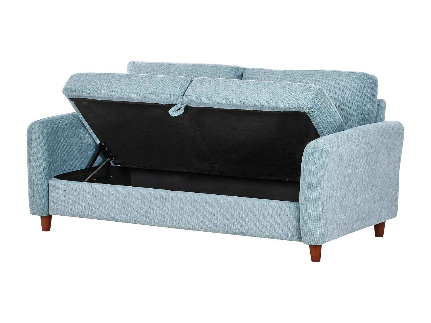 Canapé 3 places MARE Tissu Bleu avec rangement