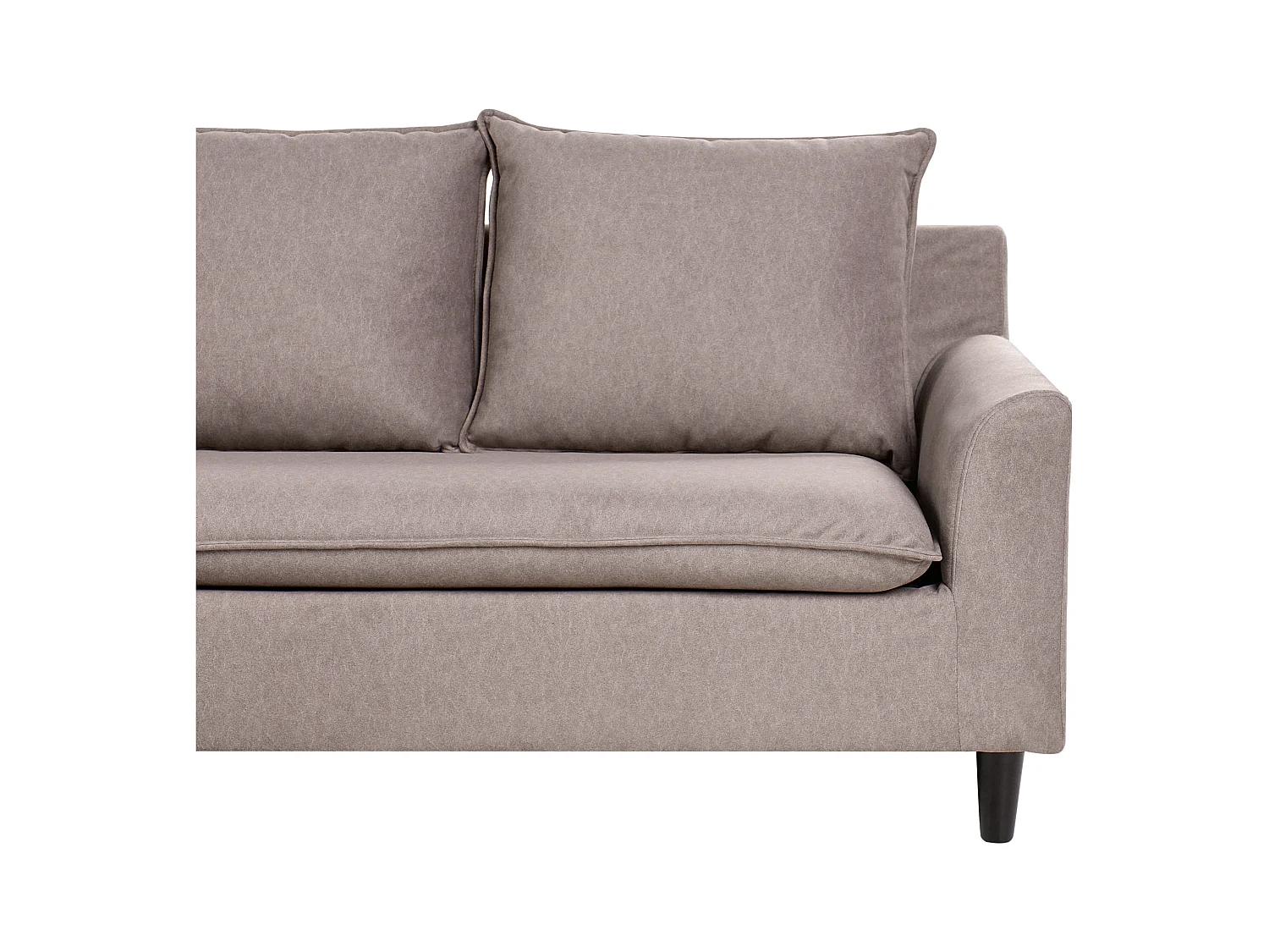 Canapé d'Angle à gauche Moderne en Tissu avec Pieds en Bois Massif Polyester Taupe Elvenes