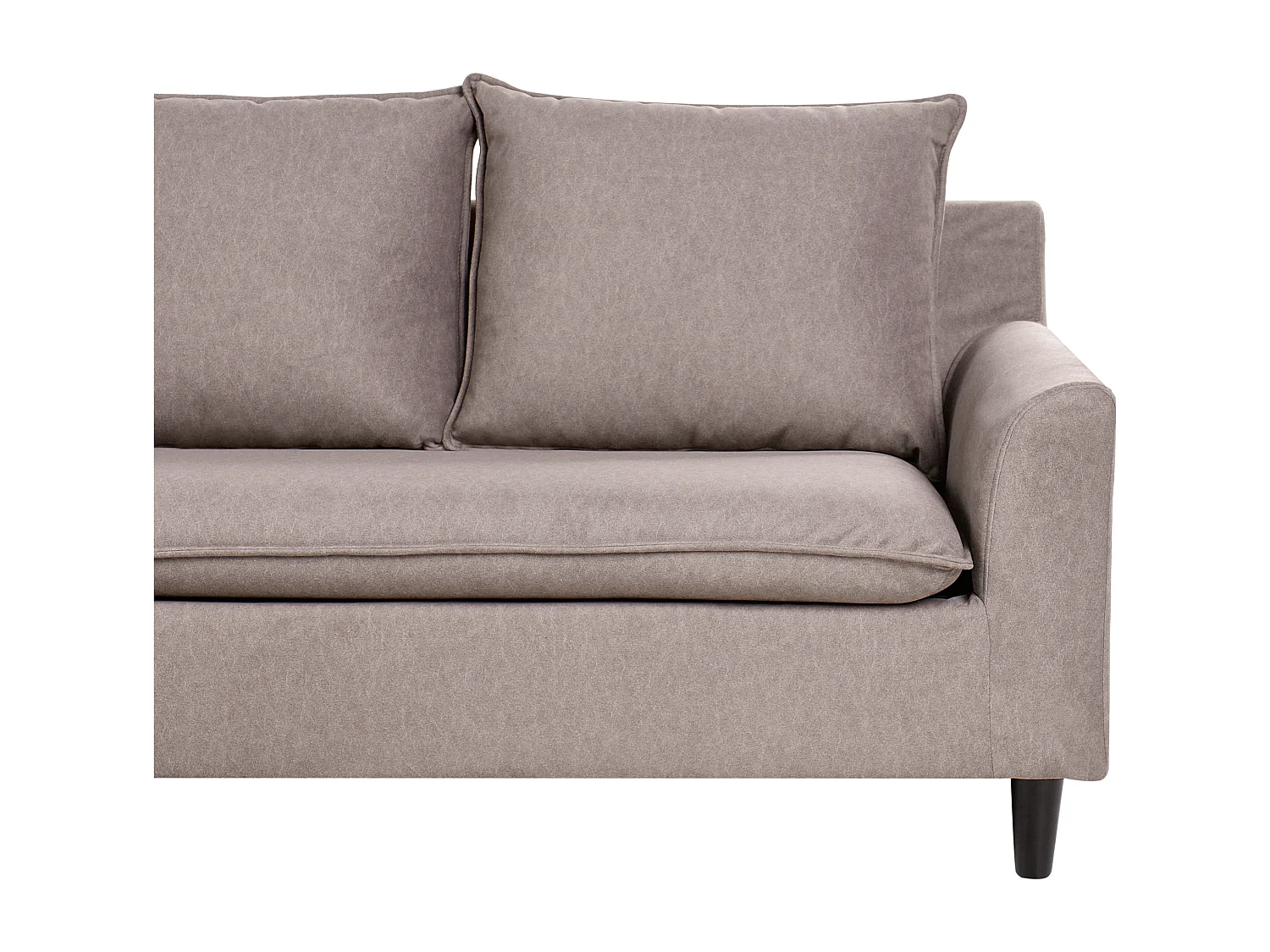 Canapé d'Angle à Droite Moderne en Tissu avec Pieds en Bois Massif Polyester Taupe Elvenes