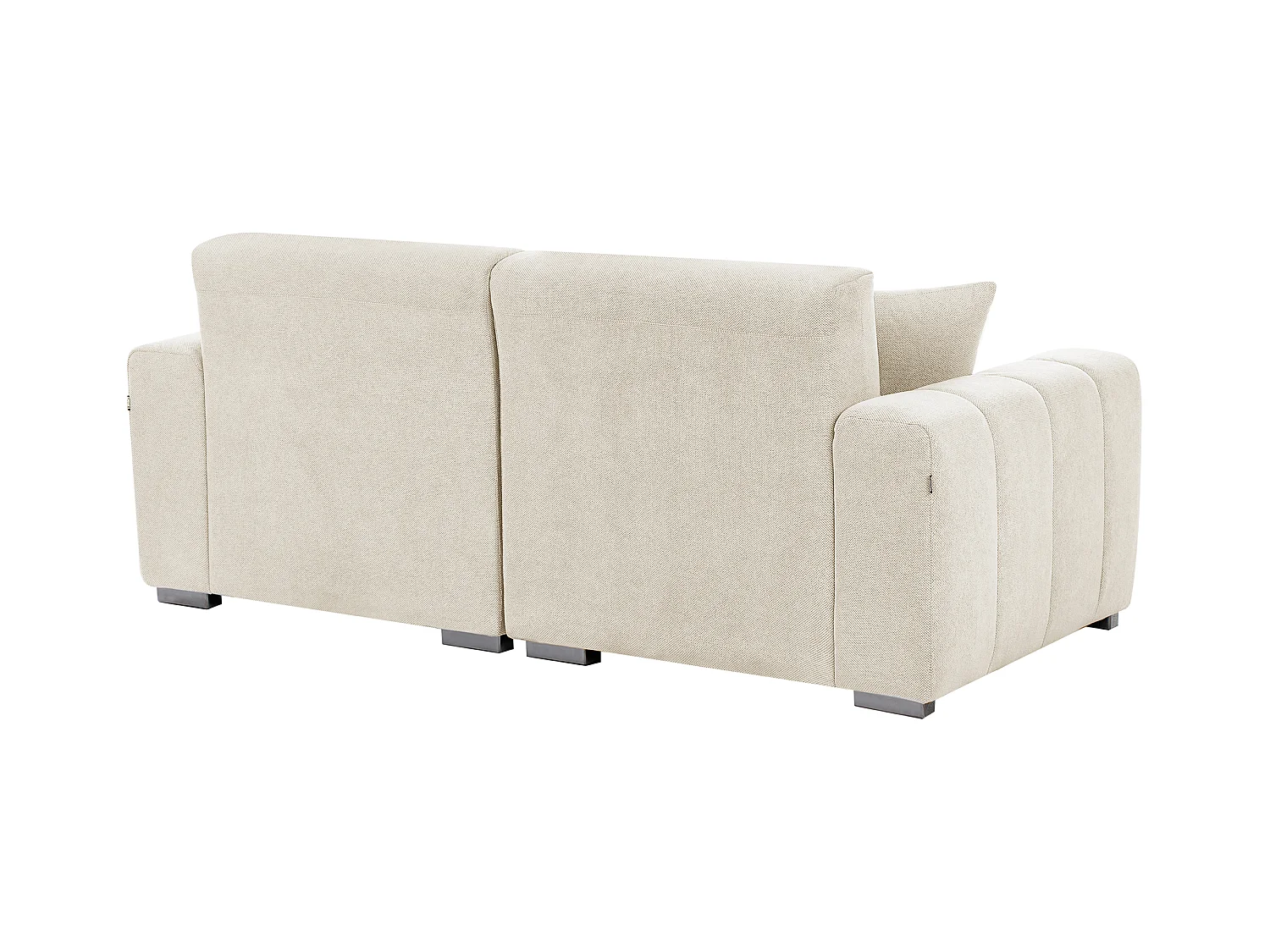 Canapé 3 places FAUSKAN Tissu Beige clair