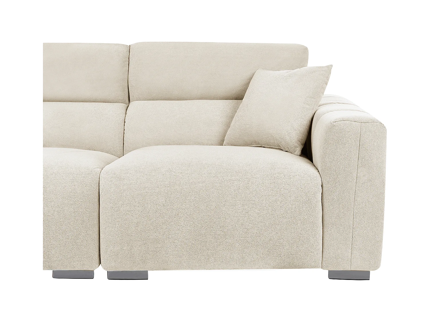 Canapé 3 places FAUSKAN Tissu Beige clair