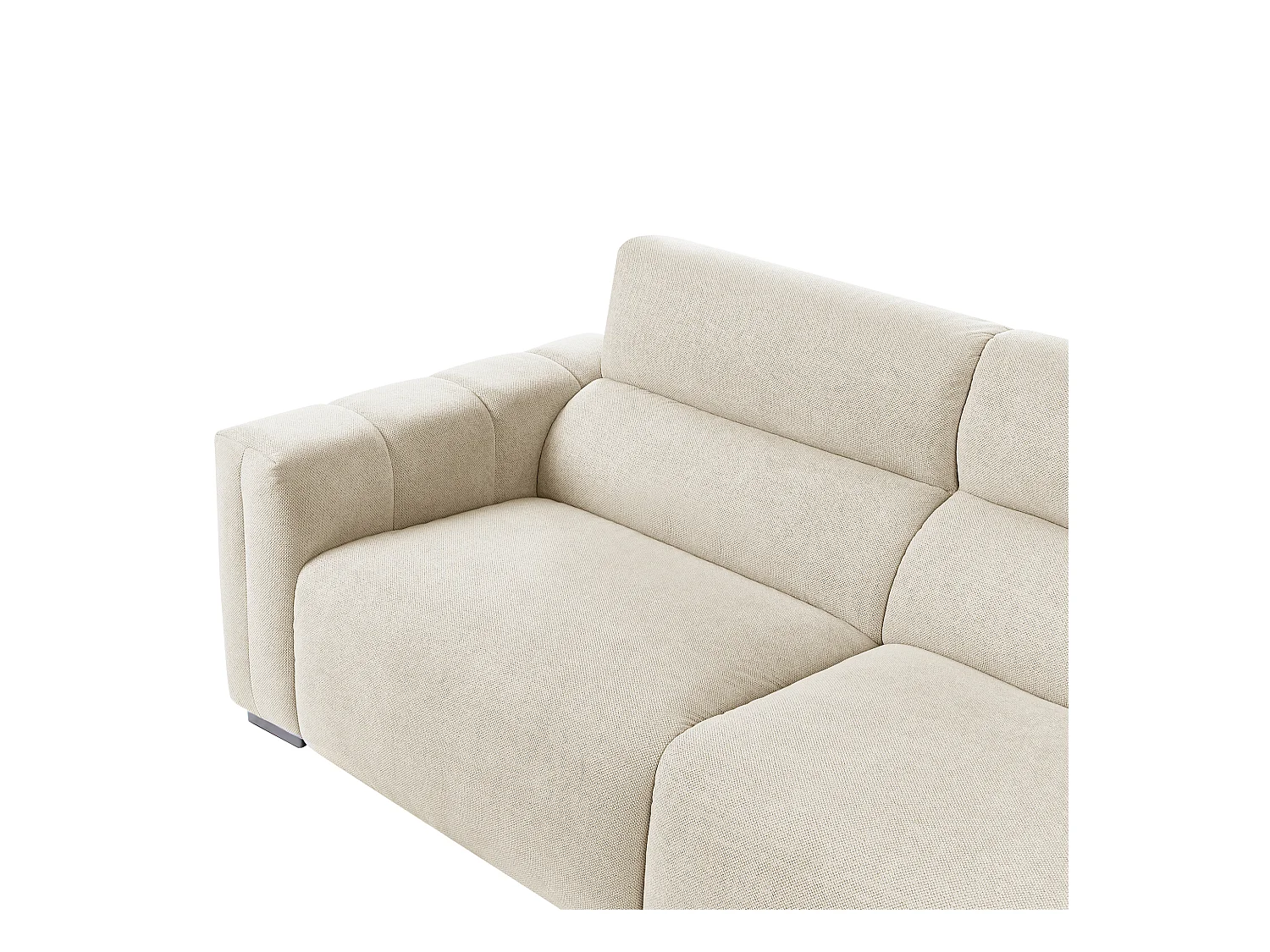 Canapé 3 places FAUSKAN Tissu Beige clair