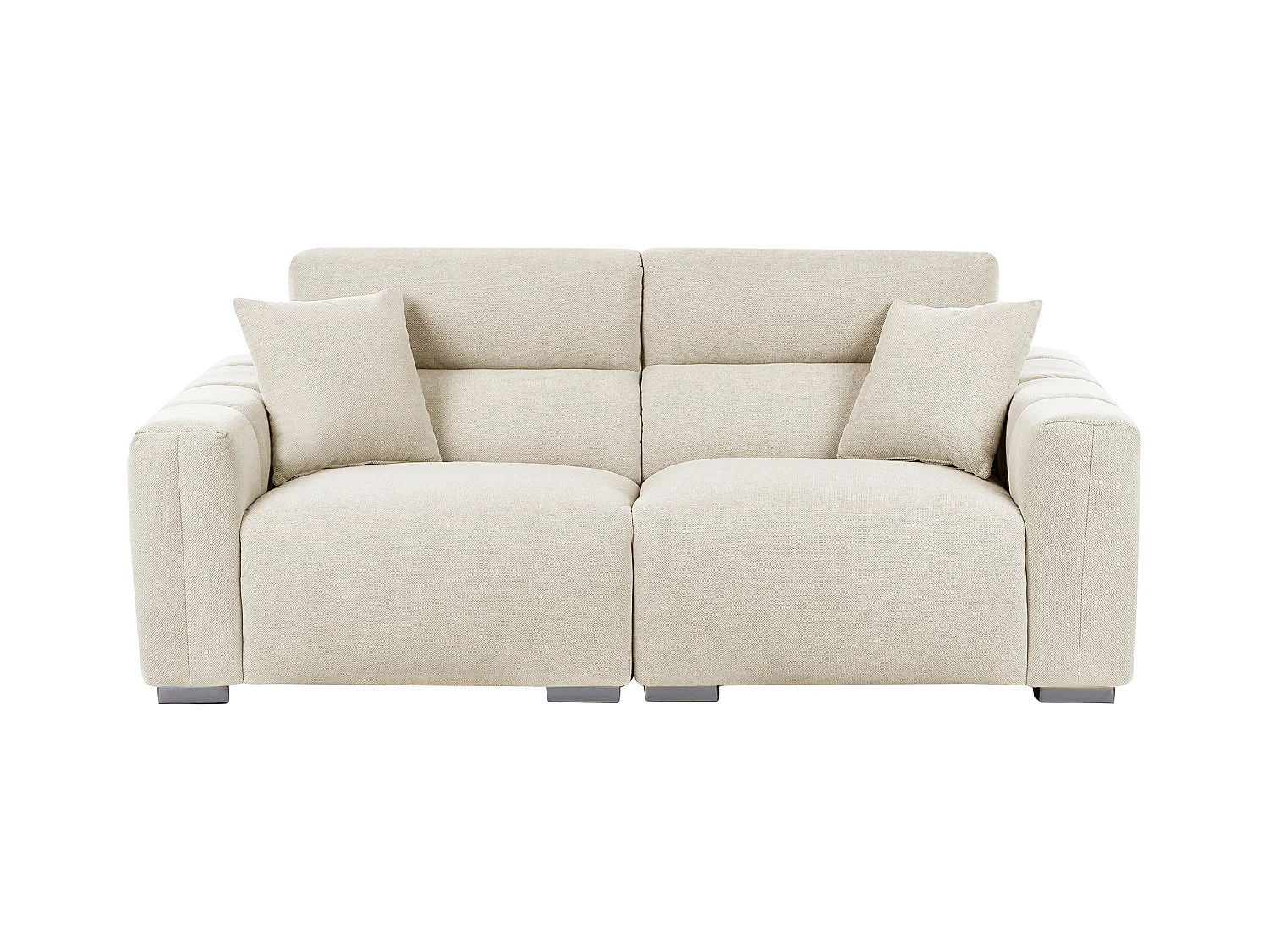 Sofa FAUSKAN Stoff Hellbeige 3-Sitzer