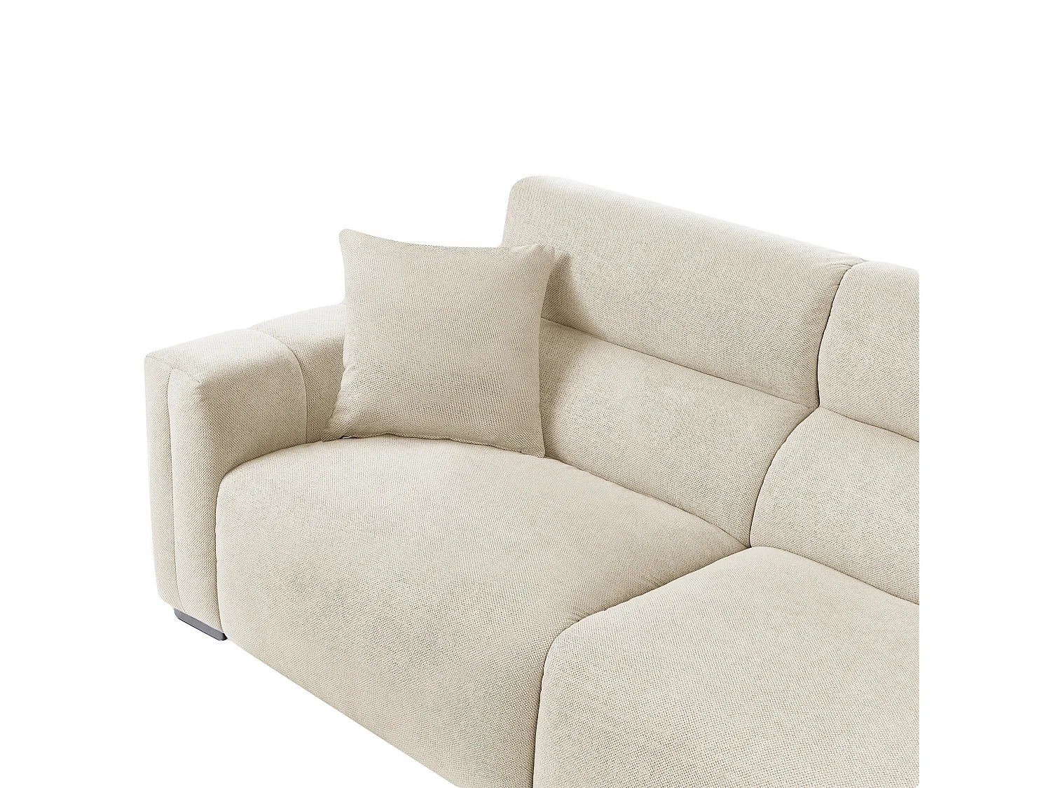 Sofa FAUSKAN Stoff Hellbeige 3-Sitzer