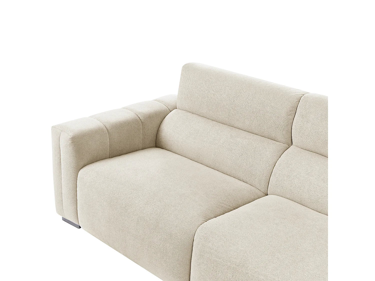 Sofa FAUSKAN Stoff Hellbeige 3-Sitzer