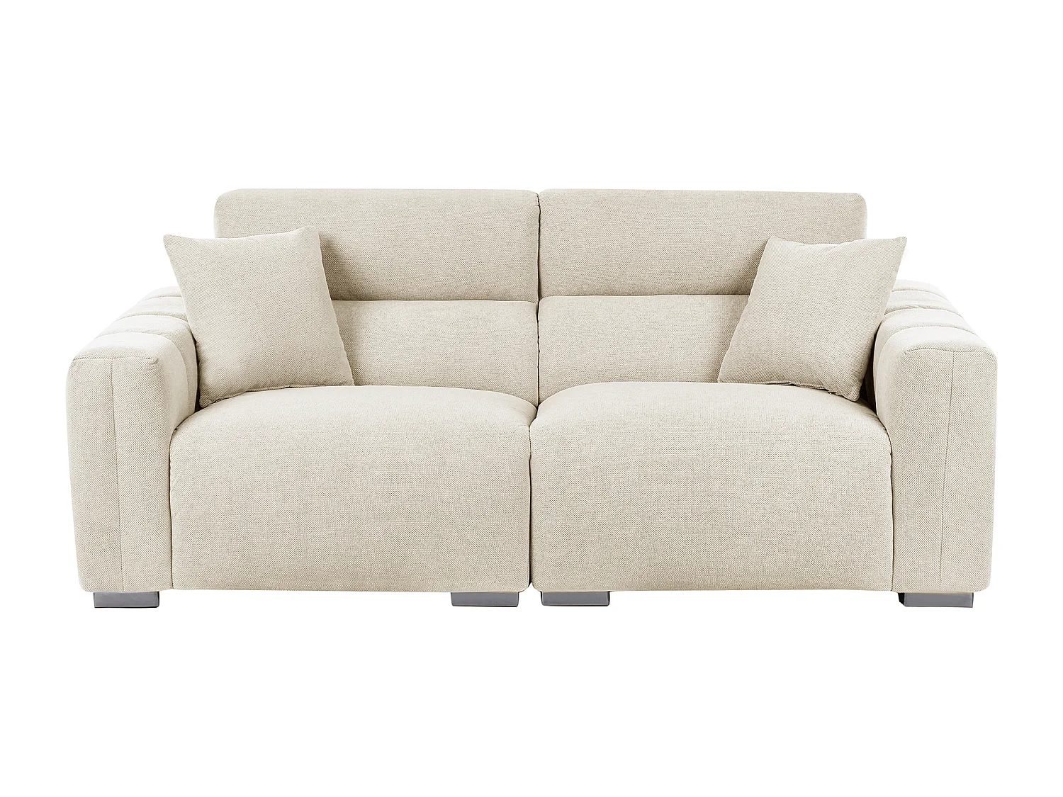 Canapé 3 places FAUSKAN Tissu Beige clair