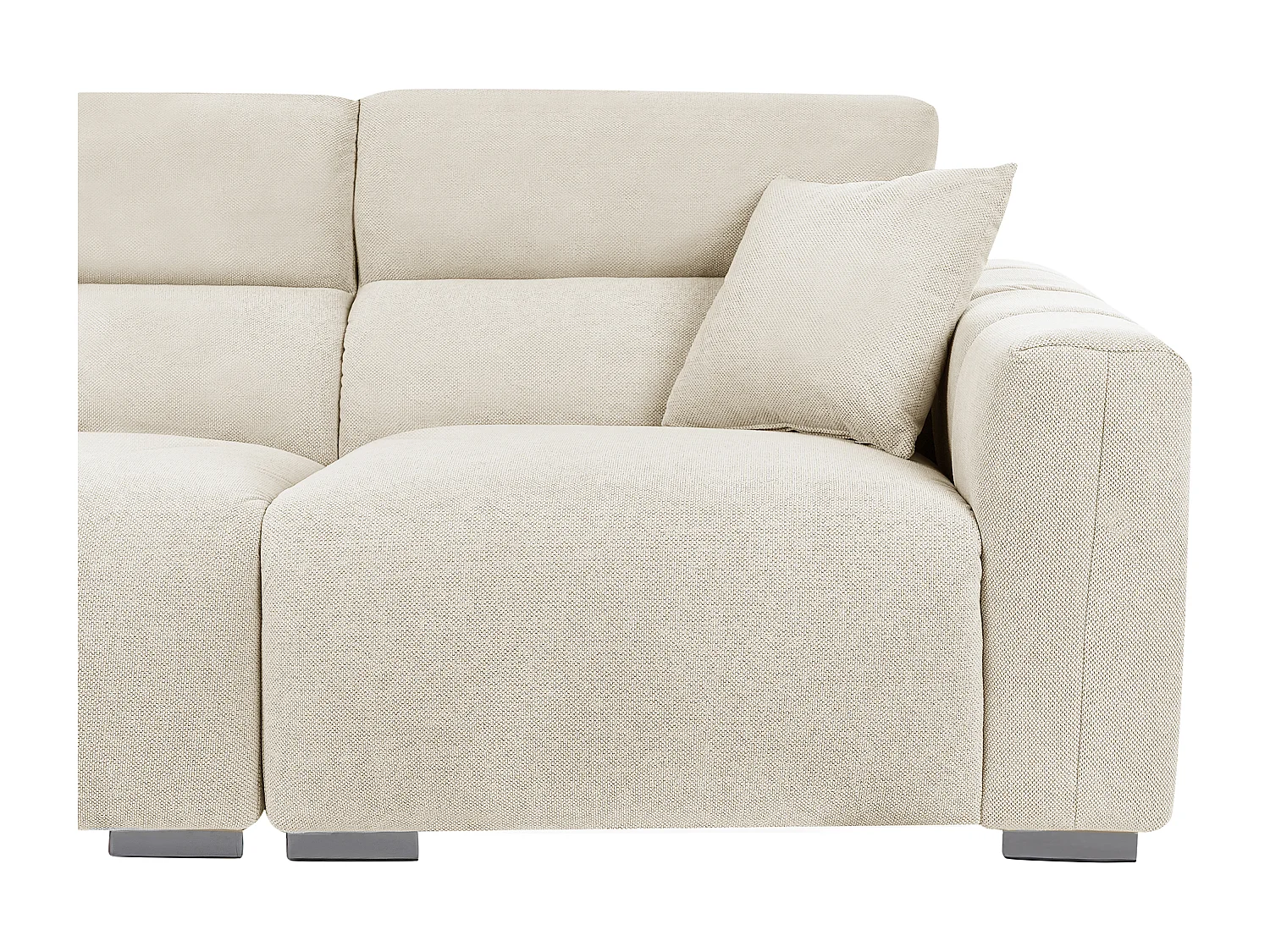 Canapé 3 places FAUSKAN Tissu Beige clair