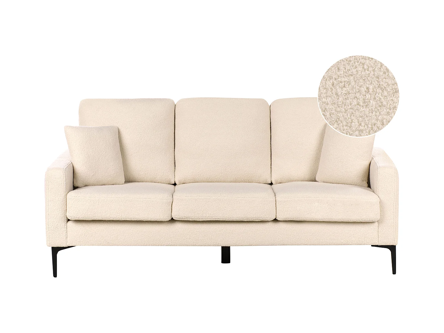 Sofa GAVLE Bouclé Beige 3-Sitzer